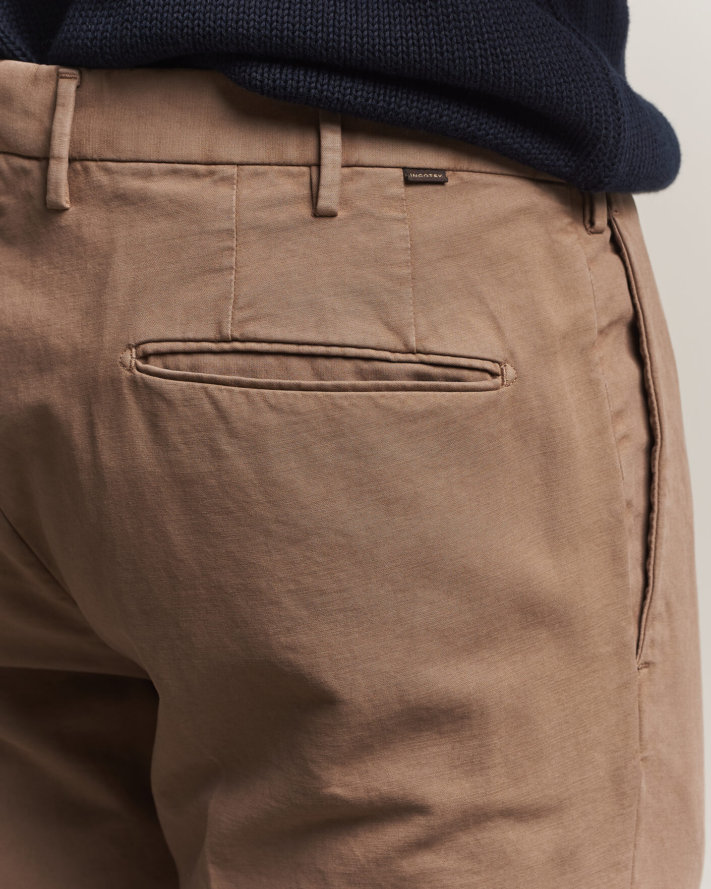 Homme | Pantalons | Incotex | Slim Fit Soft Cotton Stretch Chinos Taupe