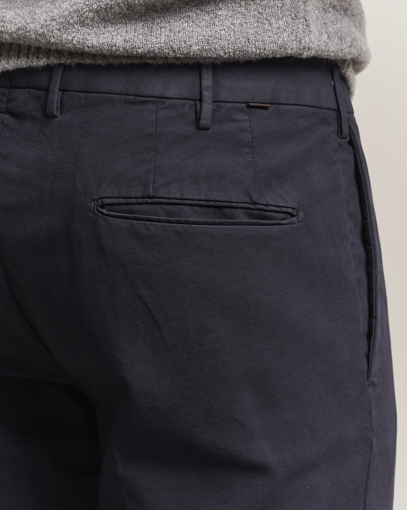 Homme | Pantalons | Incotex | Slim Fit Soft Cotton Stretch Chinos Navy