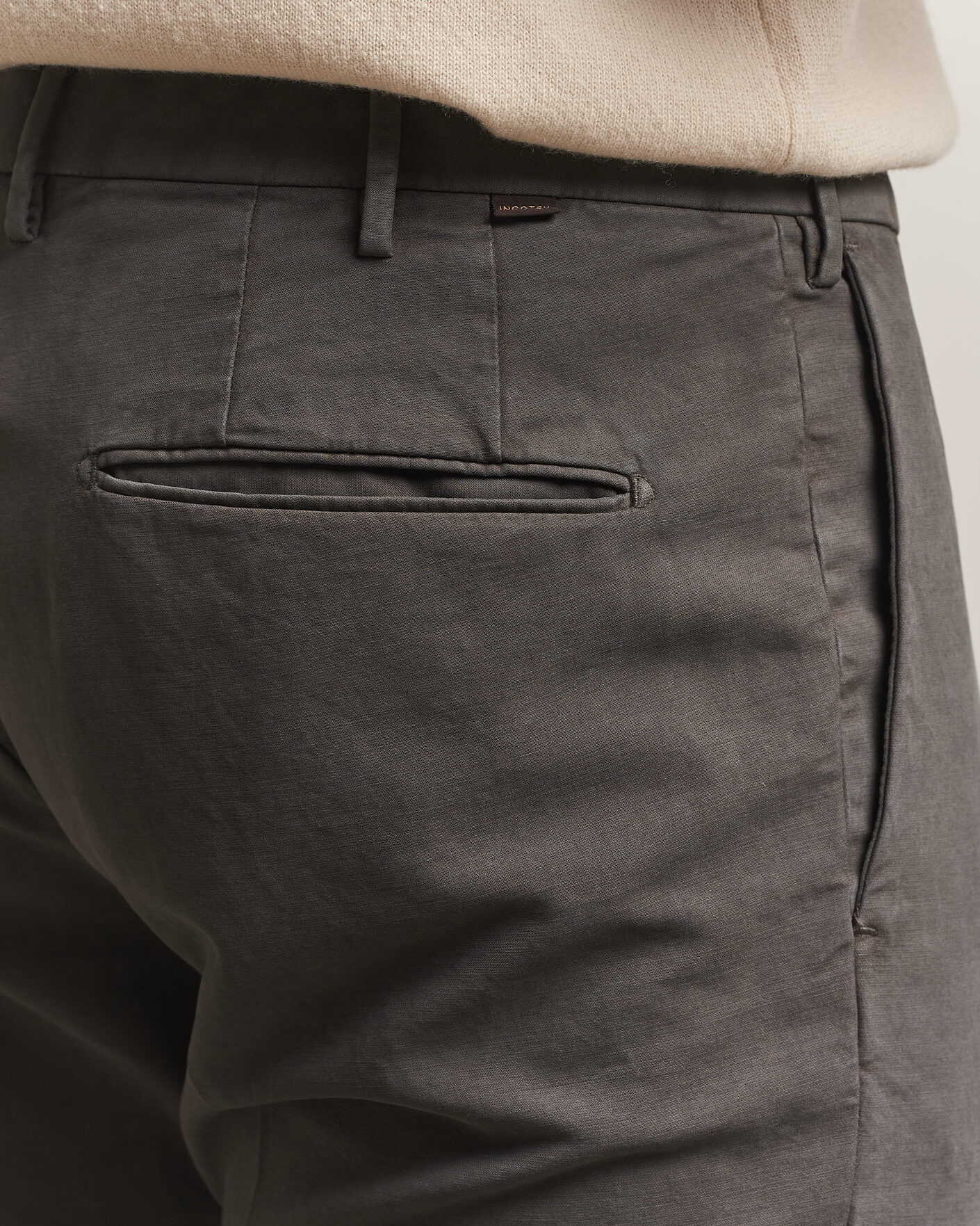 Homme | Pantalons | Incotex | Slim Fit Soft Cotton Stretch Chinos Dark Grey
