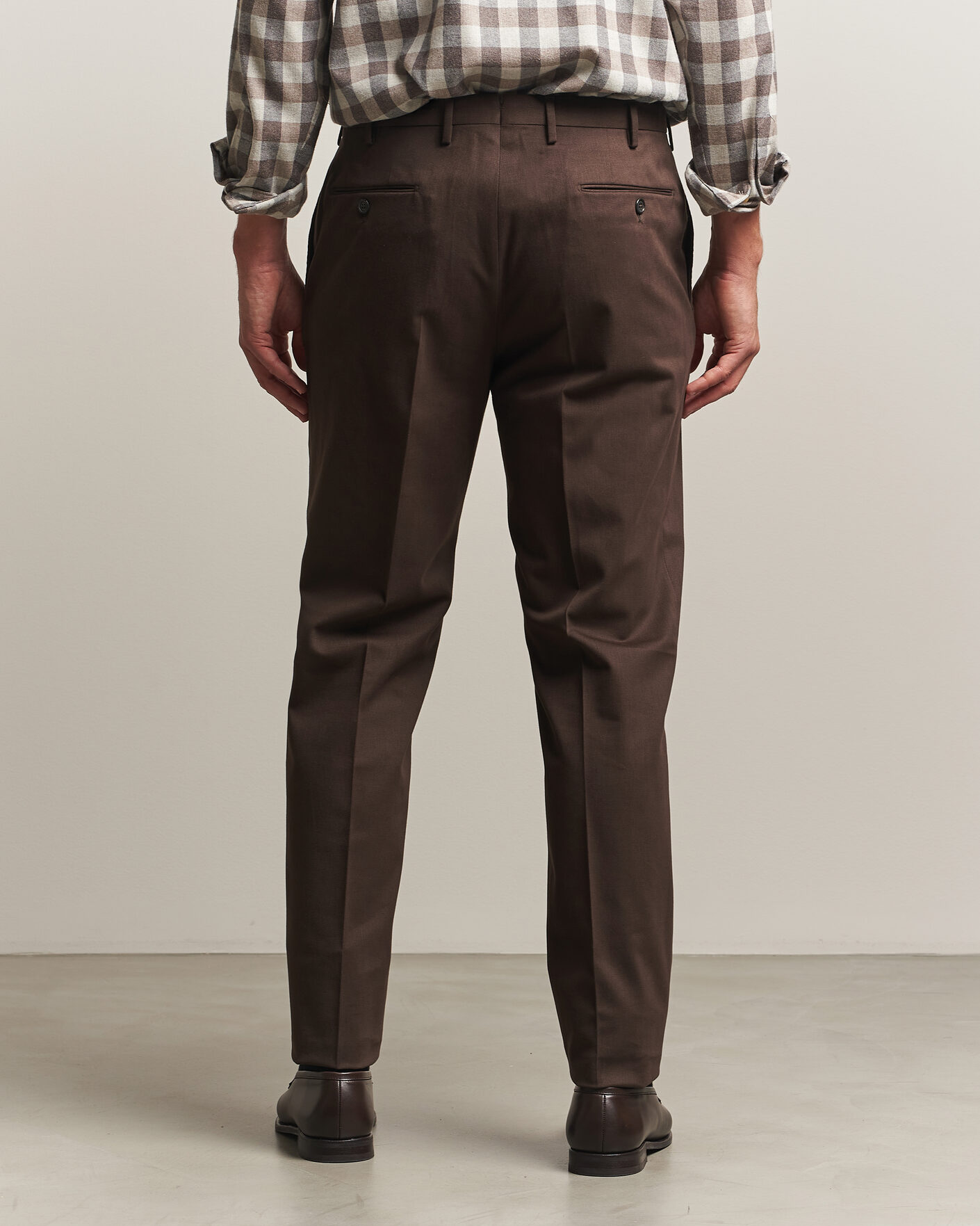 Homme | Pantalons | Incotex | Regular Fit Cotton/Cashmere Trousers Military