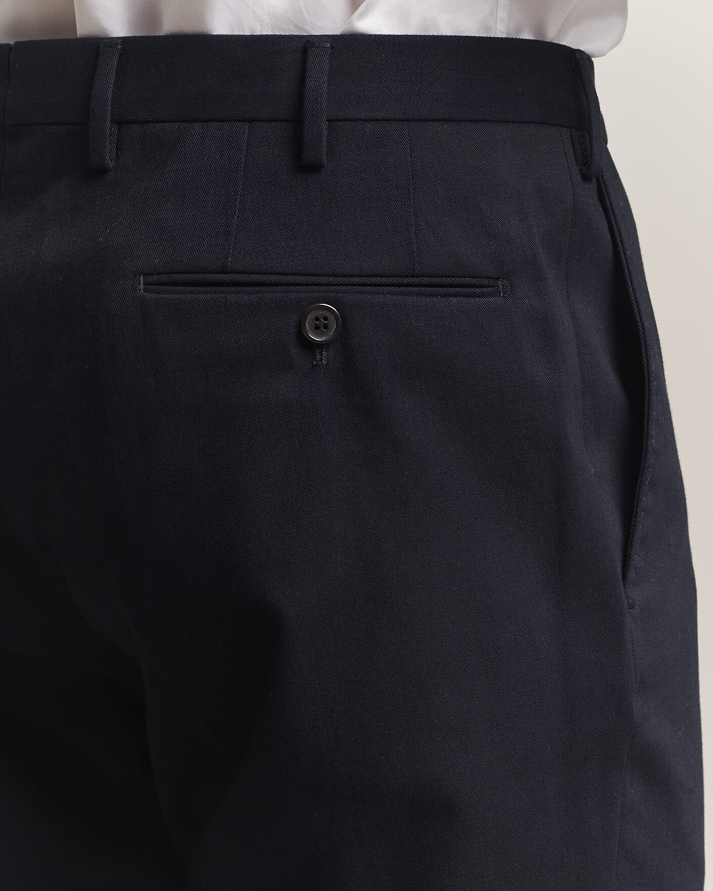 Homme | Pantalons | Incotex | Regular Fit Cotton/Cashmere Trousers Navy