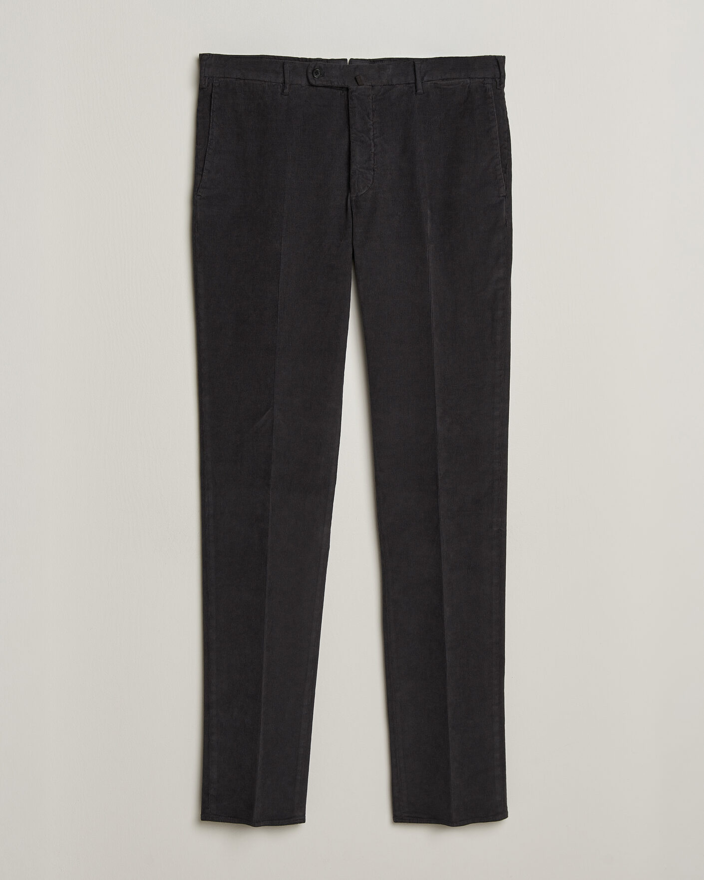 Homme | Pantalons | Incotex | Regular Fit Baby Corduroy Trousers Dark Grey