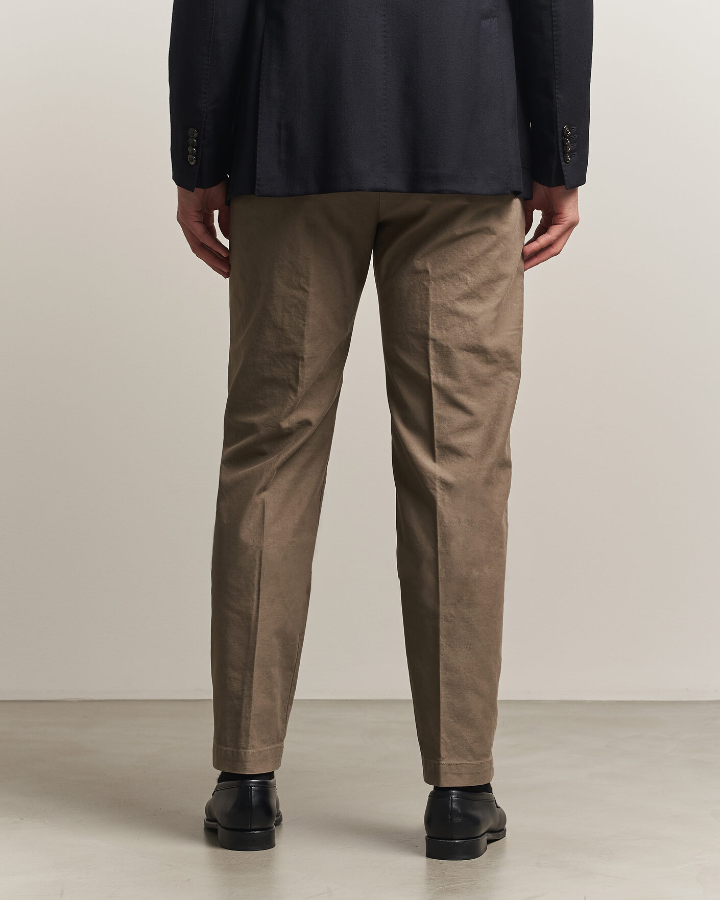 Homme | Pantalons | Incotex | Regular Fit Garment Dyed Slacks Taupe