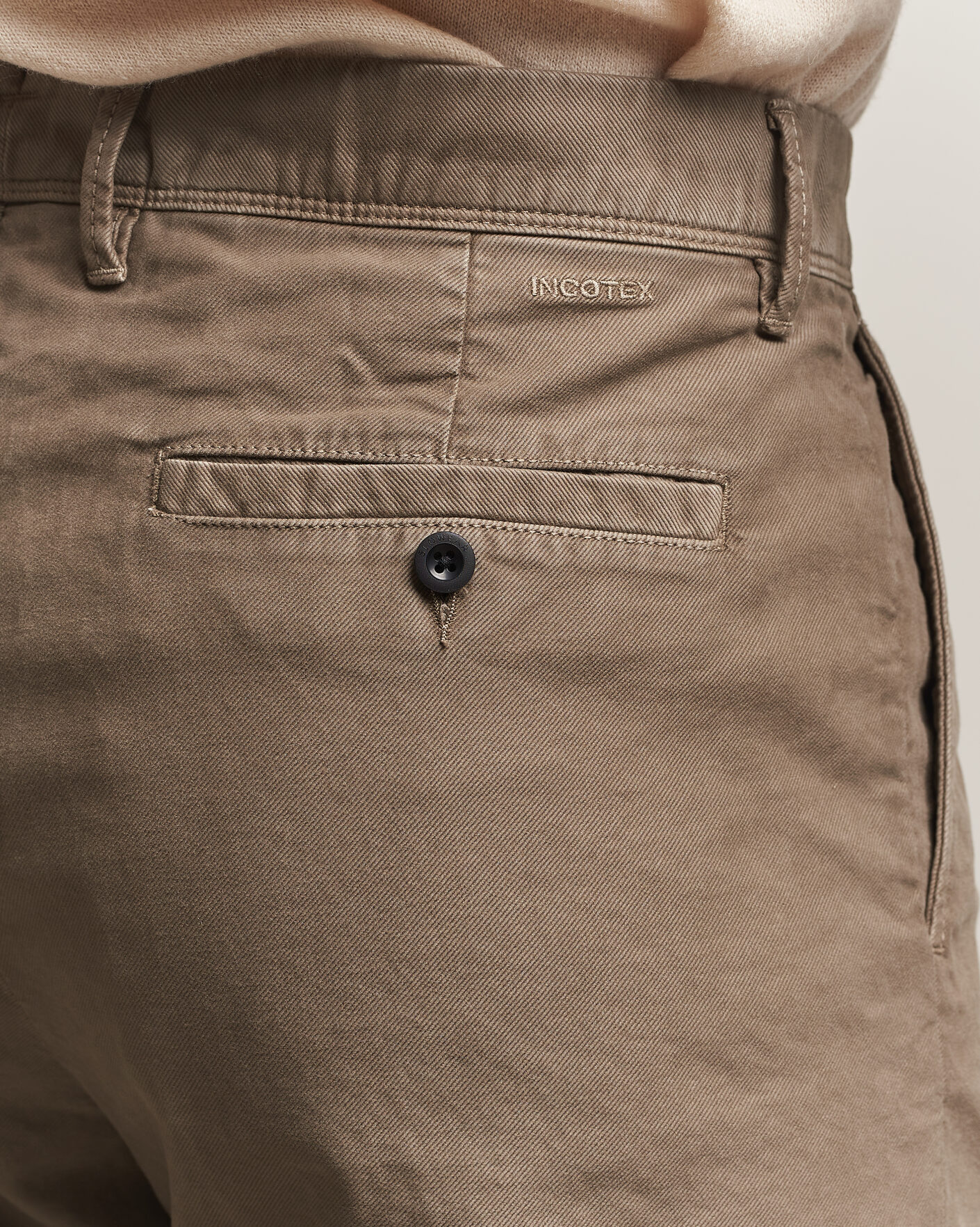 Homme | Pantalons | Incotex | Regular Fit Garment Dyed Slacks Taupe
