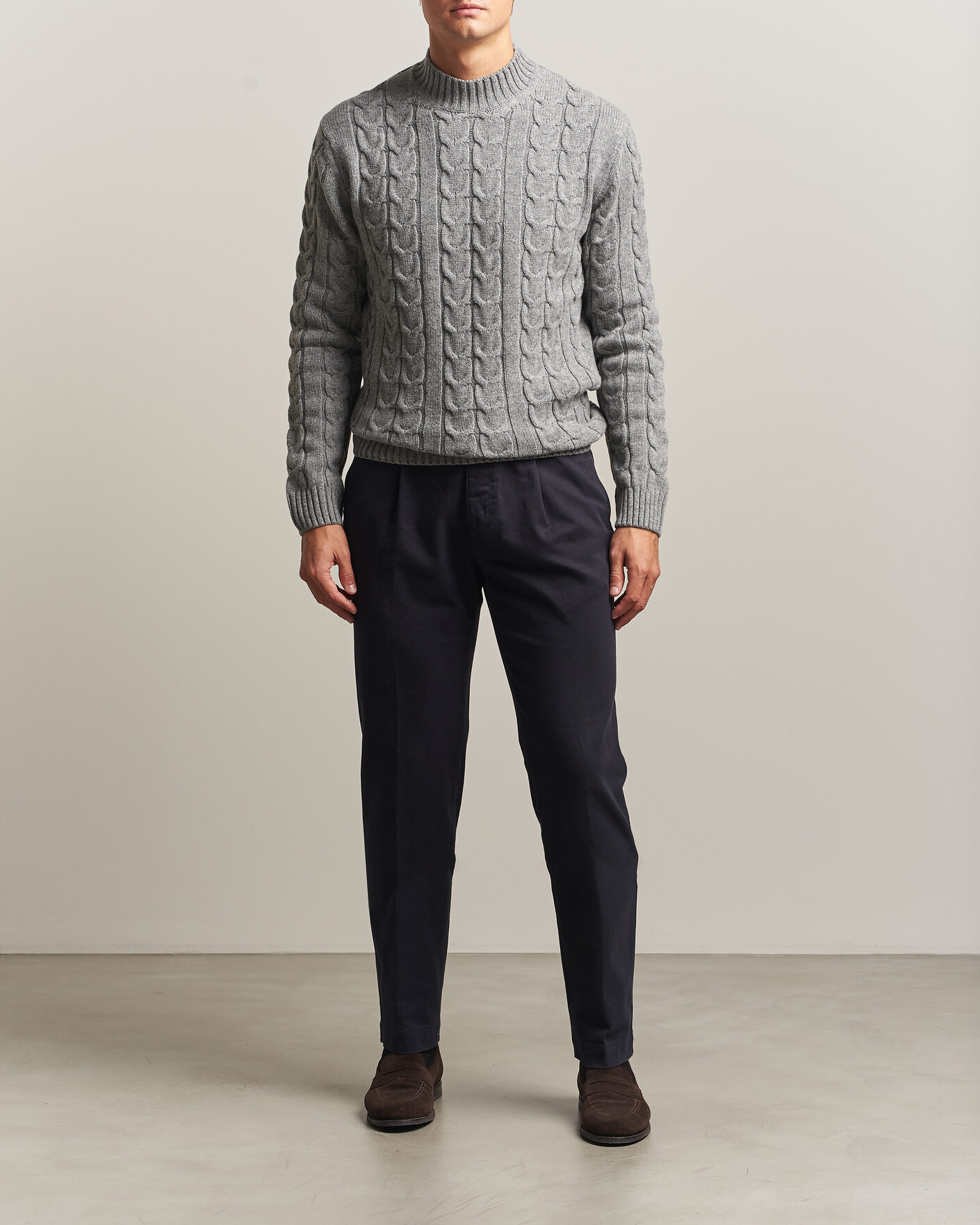 Homme | Pantalons | Incotex | Regular Fit Cover Chinos Navy