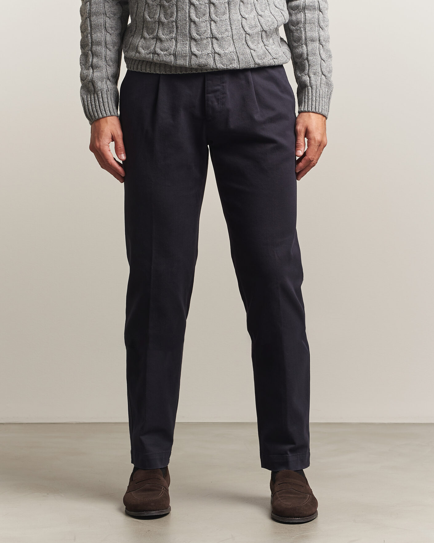 Homme | Pantalons | Incotex | Regular Fit Cover Chinos Navy