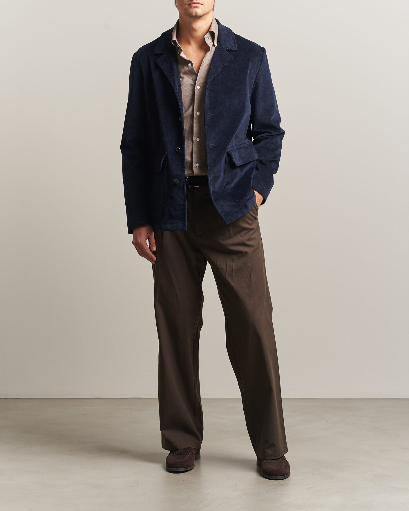 Homme | Blazers | Incotex | Corduroy Sports Jacket Navy