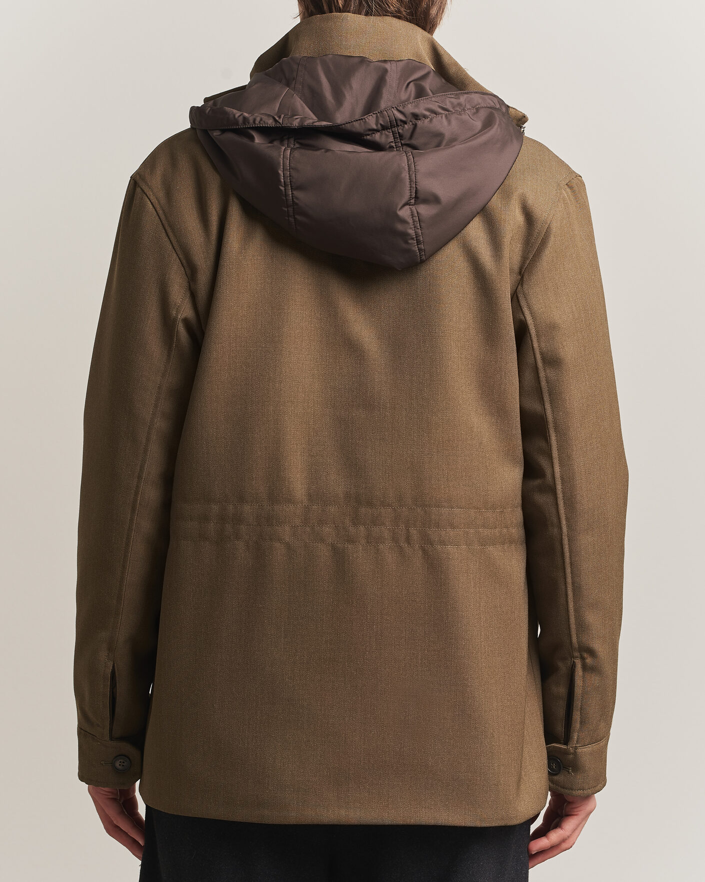 Homme | Manteaux Et Vestes | Incotex | Water Repellent Rain Caban Country Green