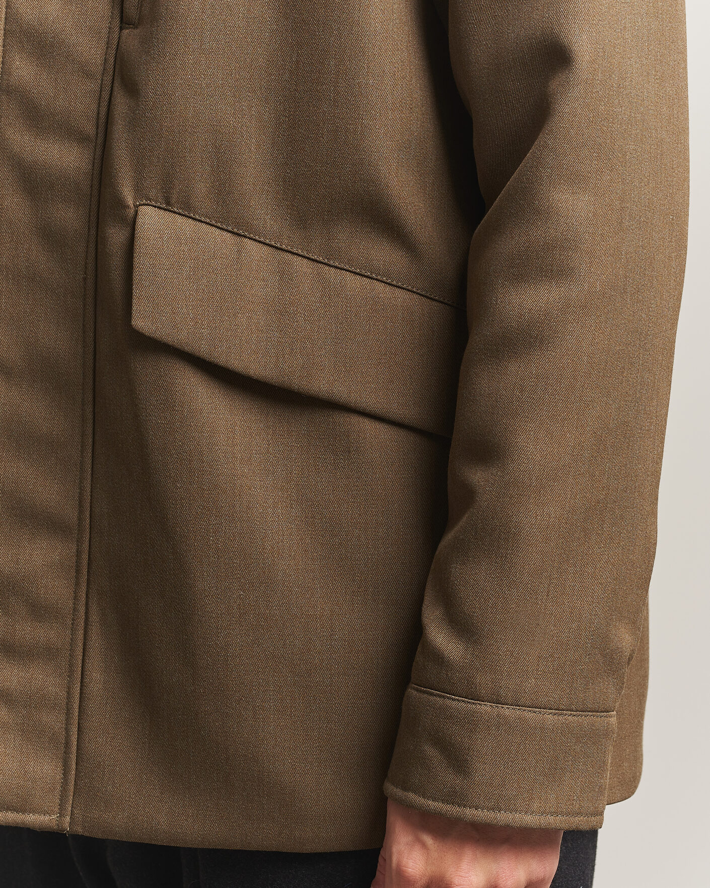 Homme | Manteaux Et Vestes | Incotex | Water Repellent Rain Caban Country Green