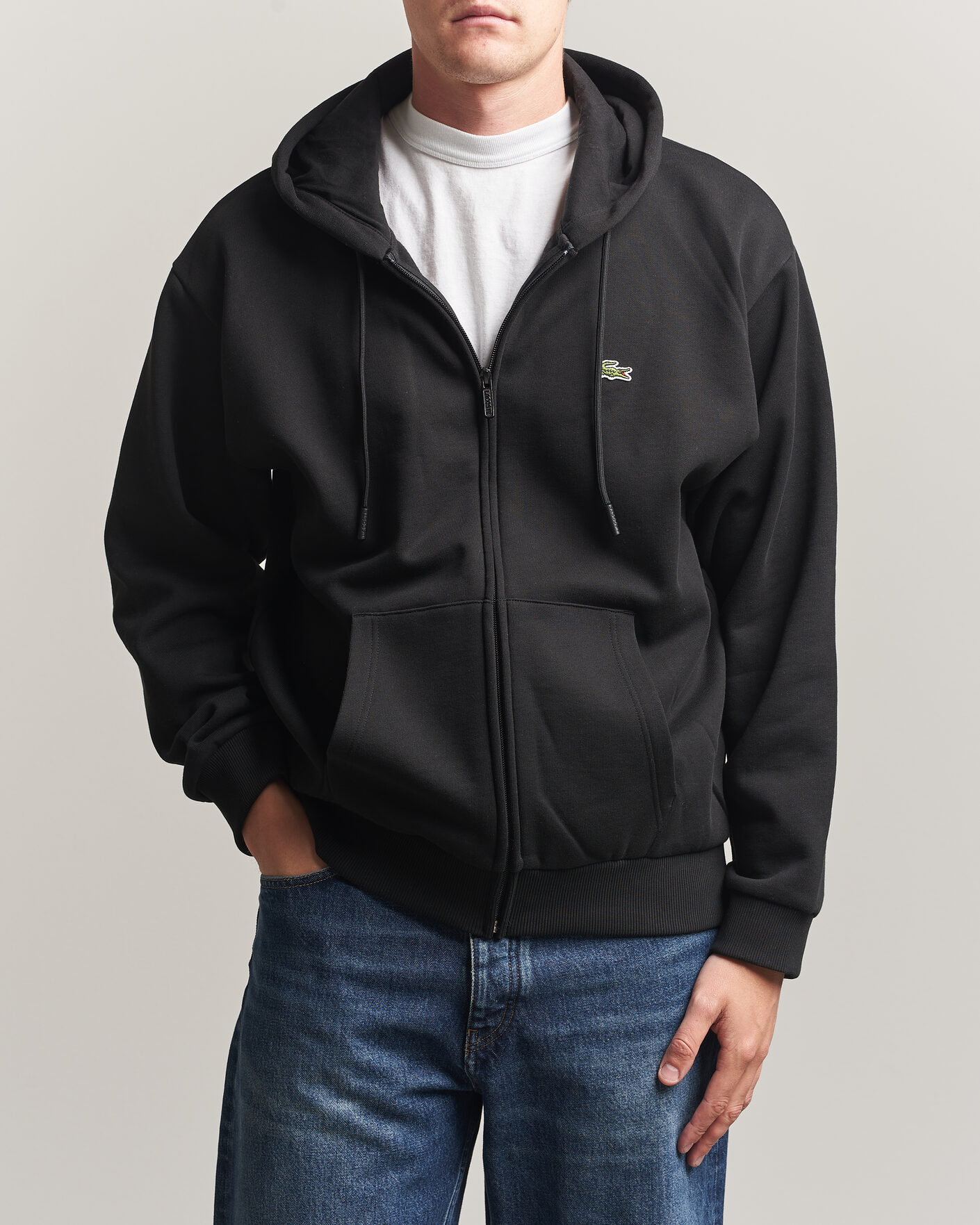 Homme | Pulls Et Tricots | Lacoste | Full Zip Hoodie Black