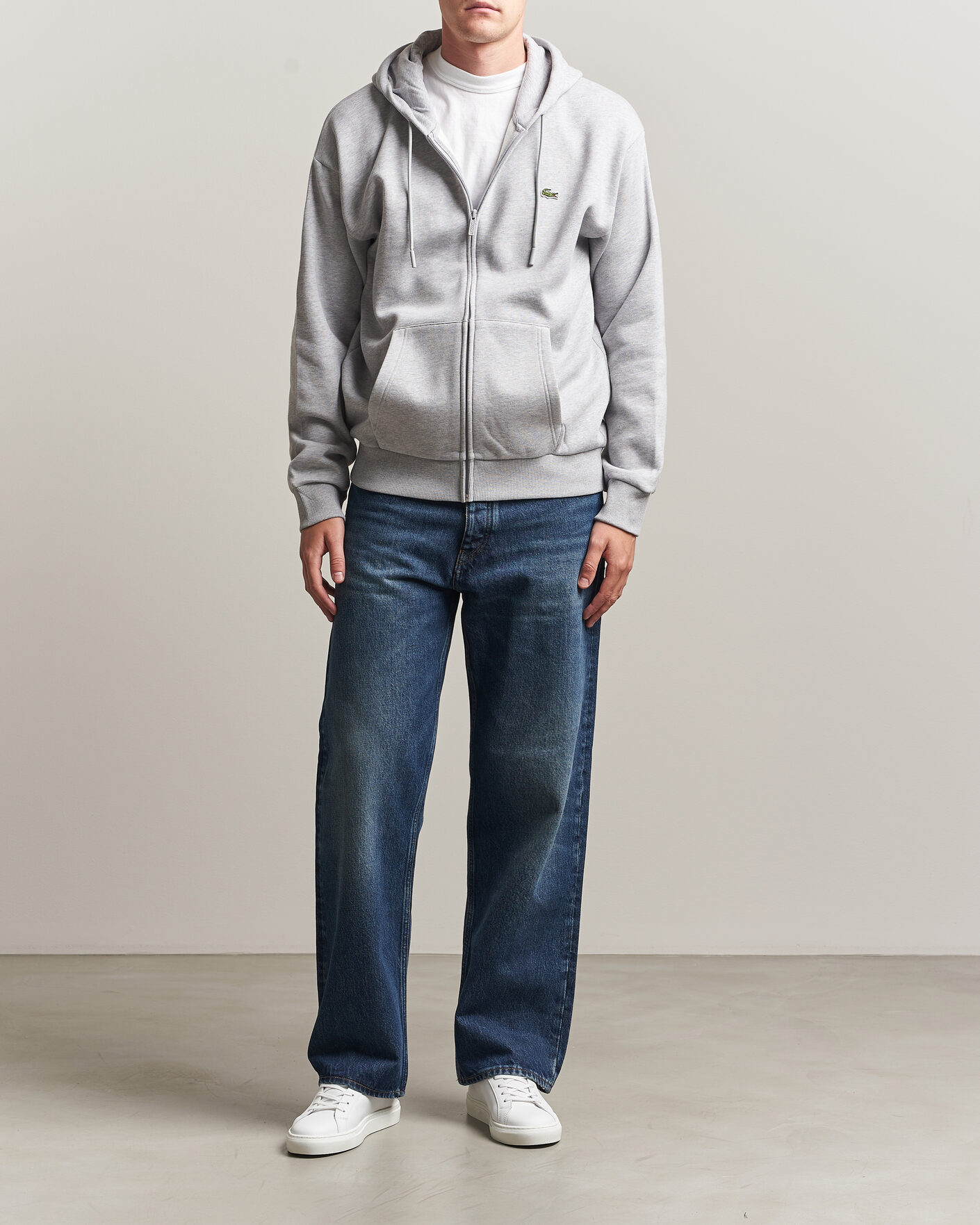 Homme | Pulls Et Tricots | Lacoste | Full Zip Hoodie Silver Chine