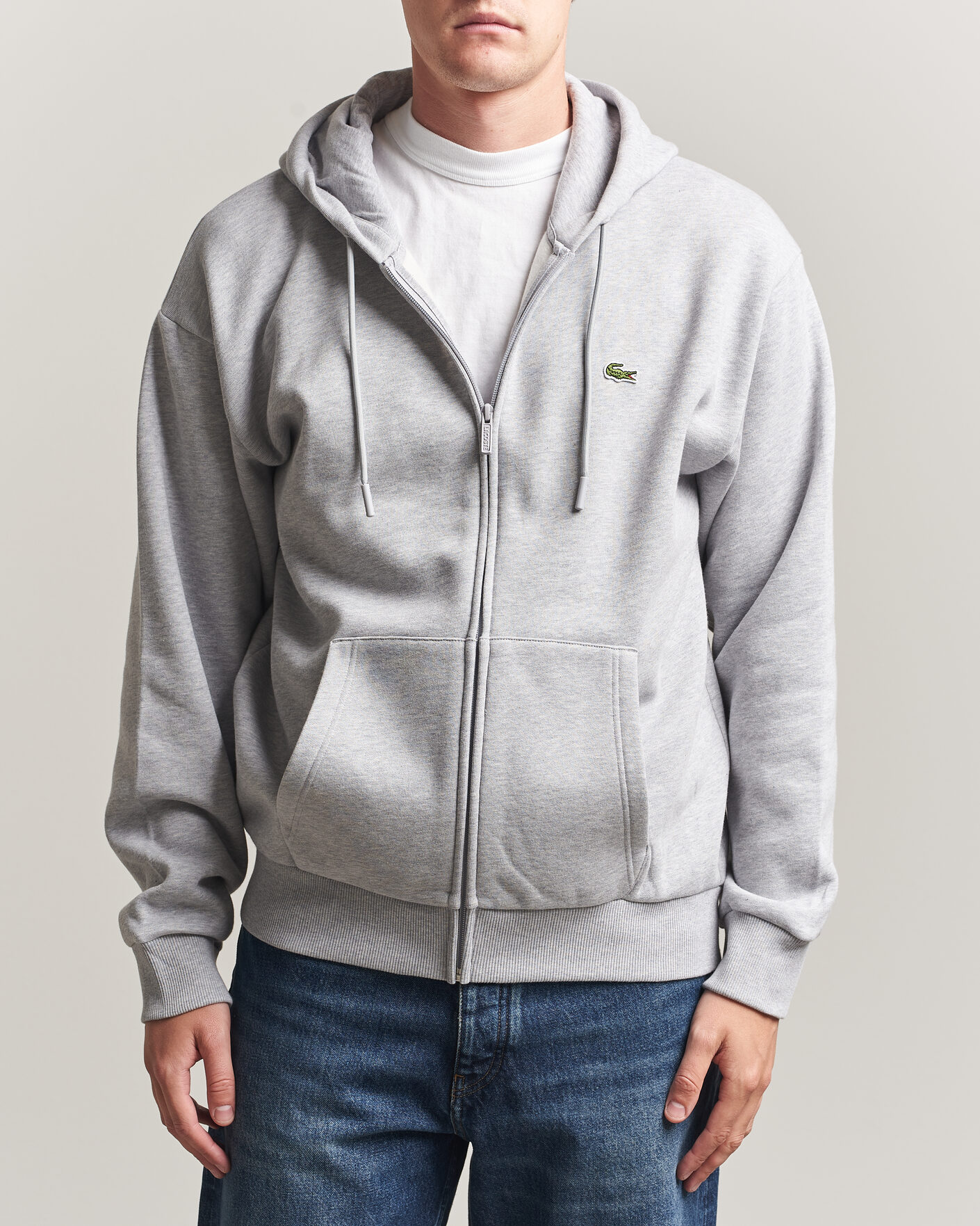 Homme | Pulls Et Tricots | Lacoste | Full Zip Hoodie Silver Chine