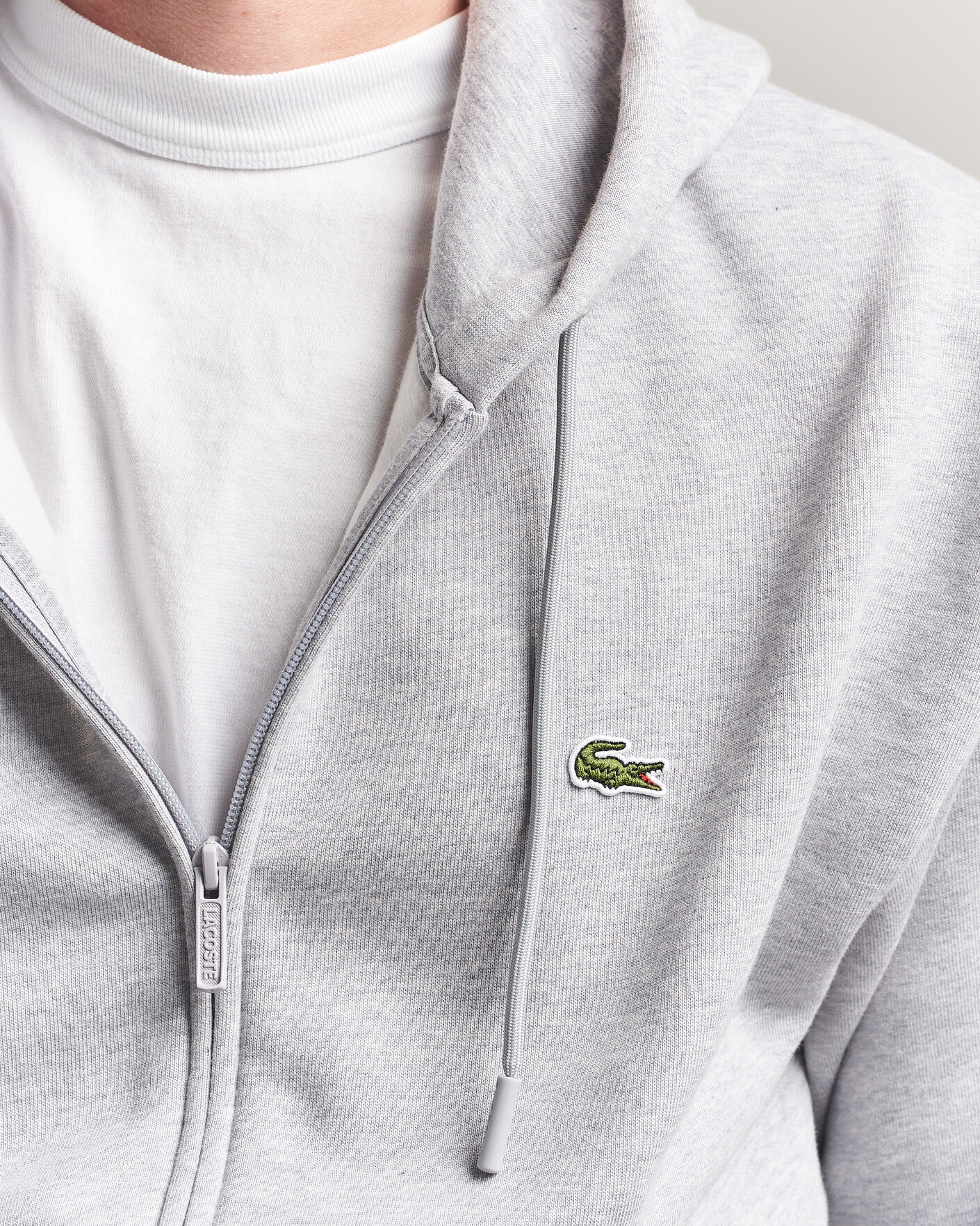 Homme | Pulls Et Tricots | Lacoste | Full Zip Hoodie Silver Chine
