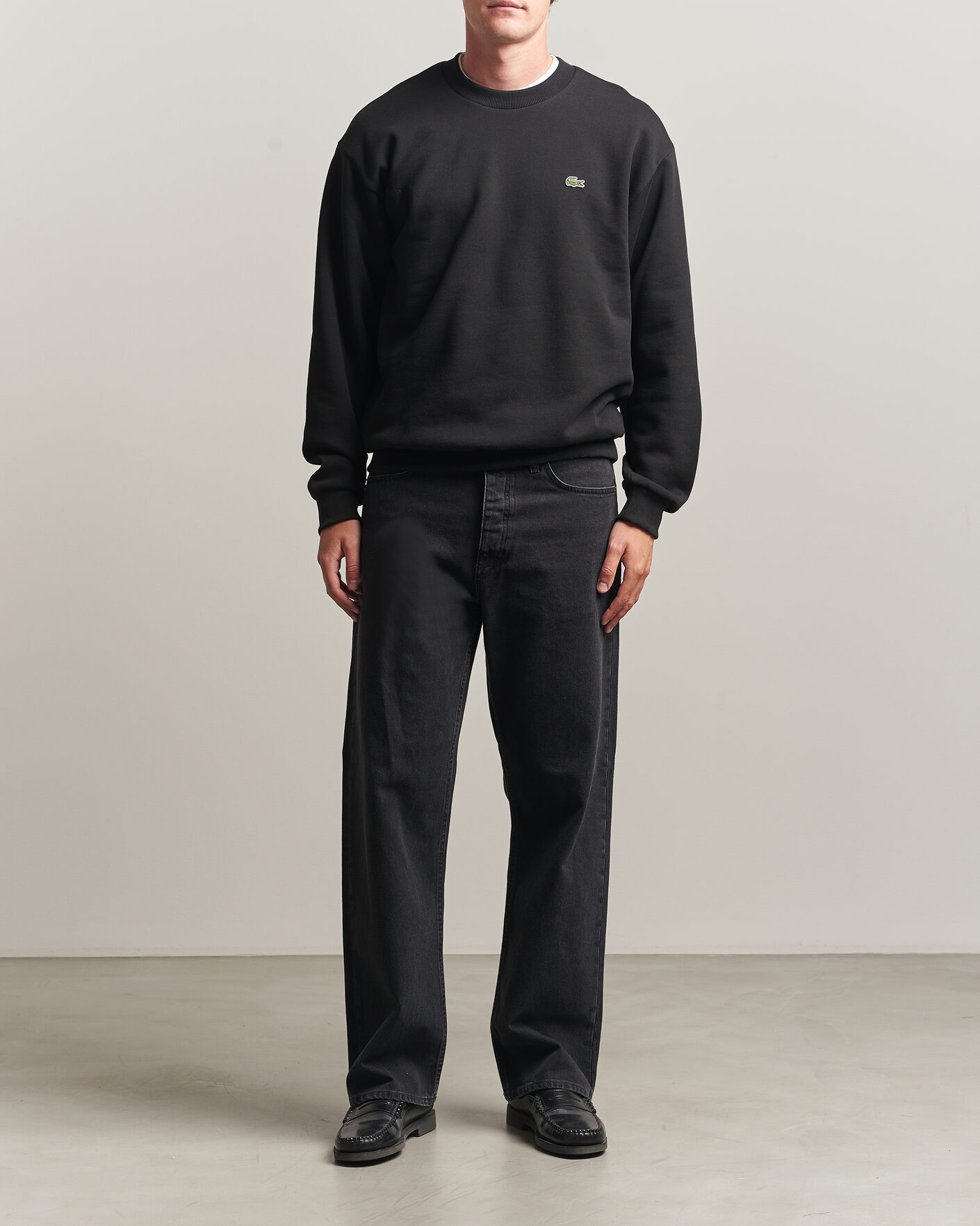 Homme | Pulls Et Tricots | Lacoste | Crew Neck Sweatshirt Black