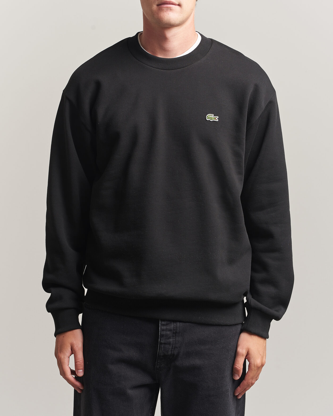 Homme | Pulls Et Tricots | Lacoste | Crew Neck Sweatshirt Black