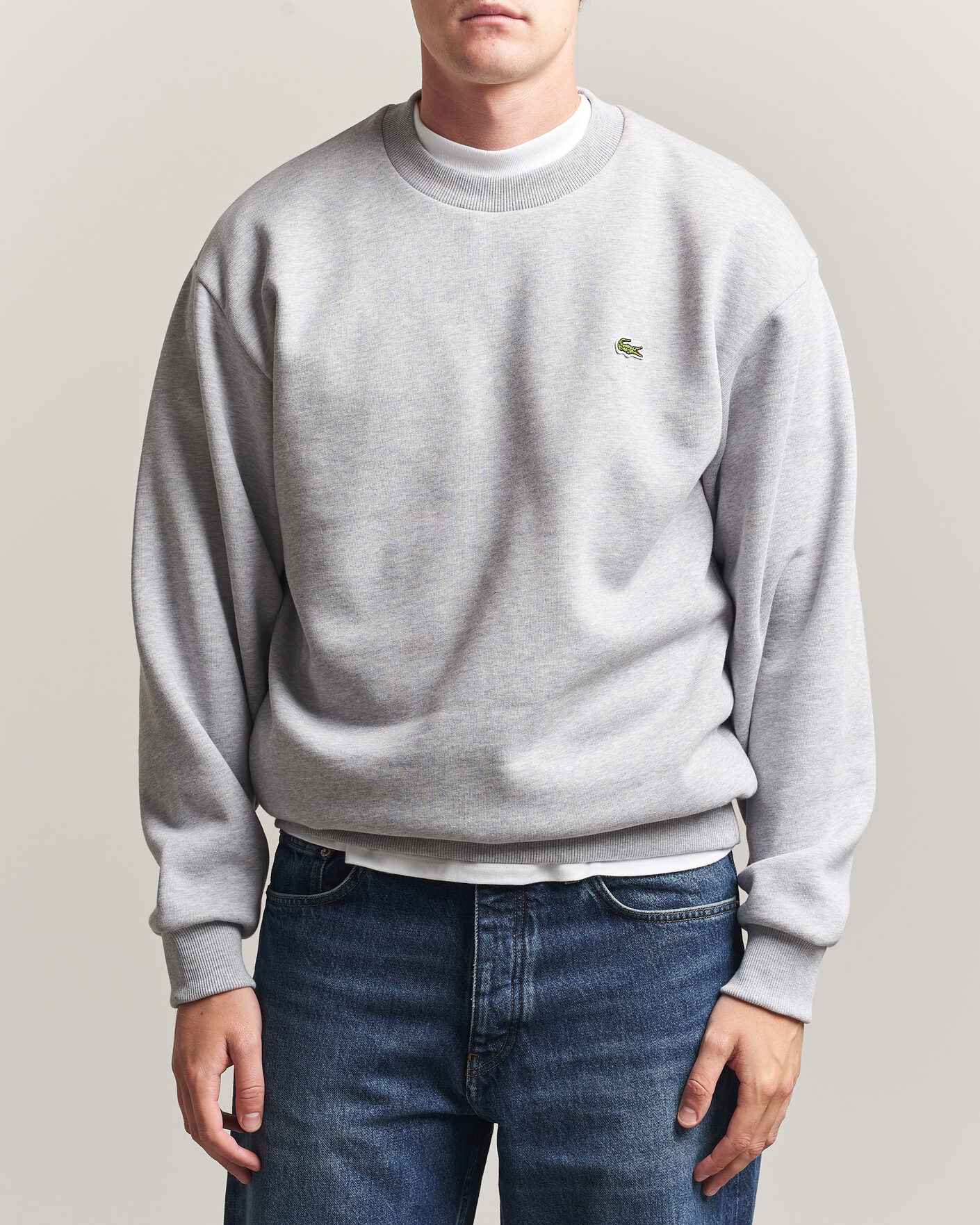Homme | Pulls Et Tricots | Lacoste | Crew Neck Sweatshirt Silver Chine