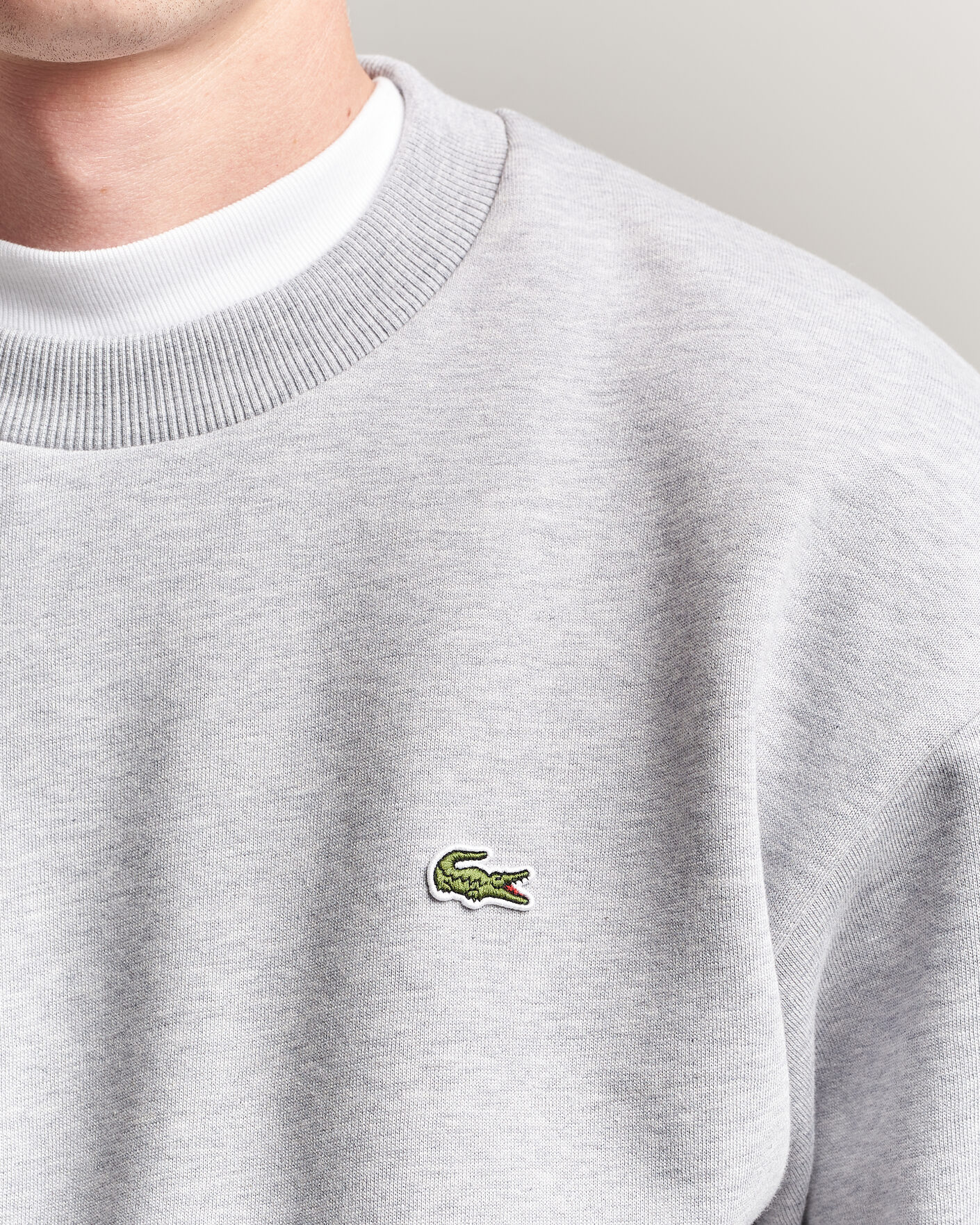 Homme | Pulls Et Tricots | Lacoste | Crew Neck Sweatshirt Silver Chine