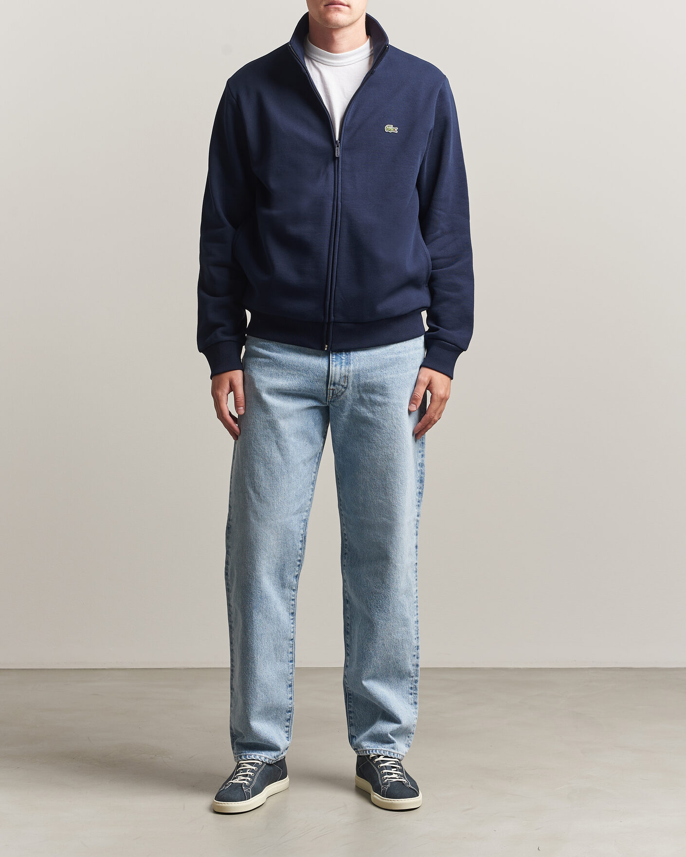 Homme | Pulls Et Tricots | Lacoste | Full Zip Sweater Navy Blue