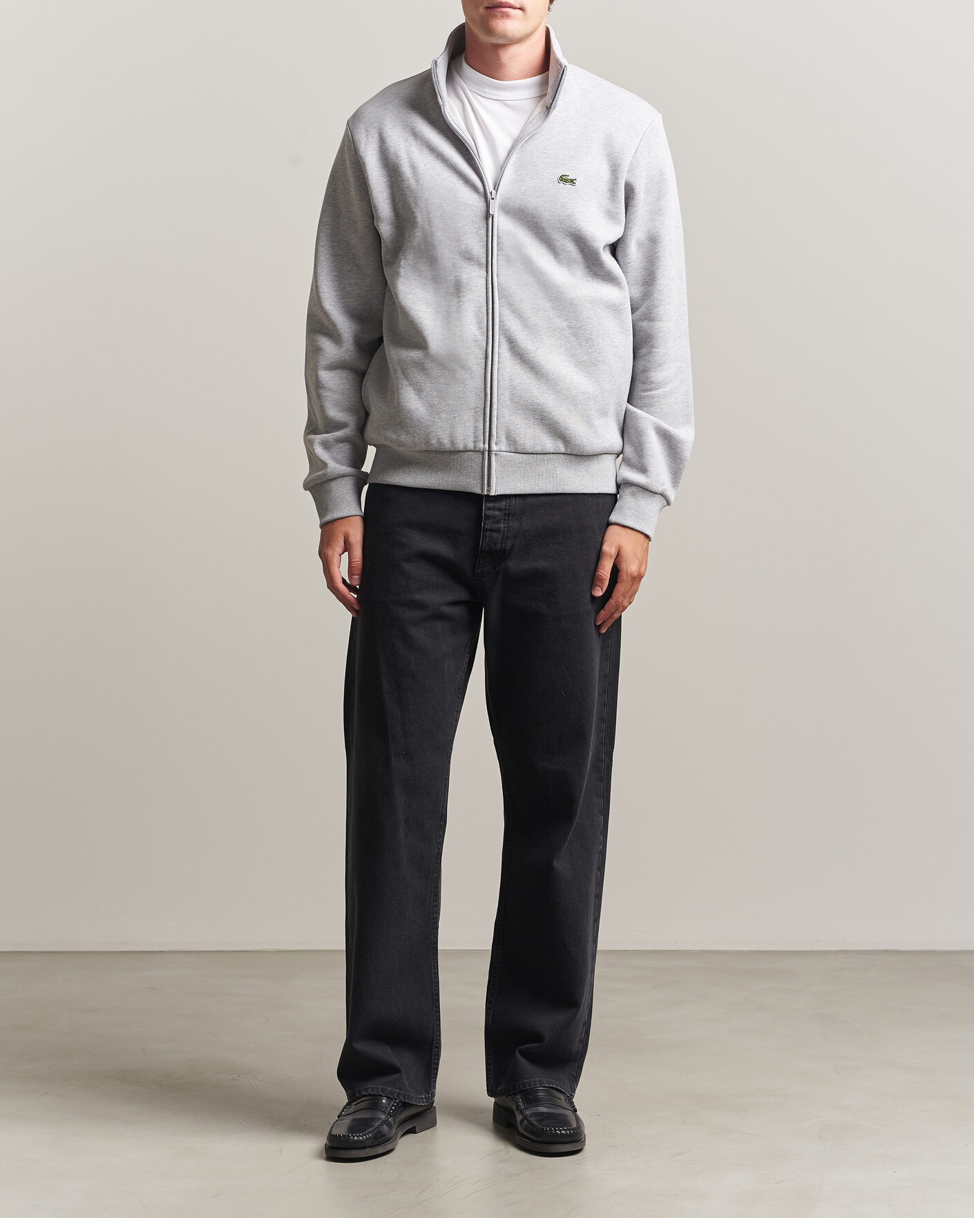 Homme | Pulls Et Tricots | Lacoste | Full Zip Sweater Silver Chine