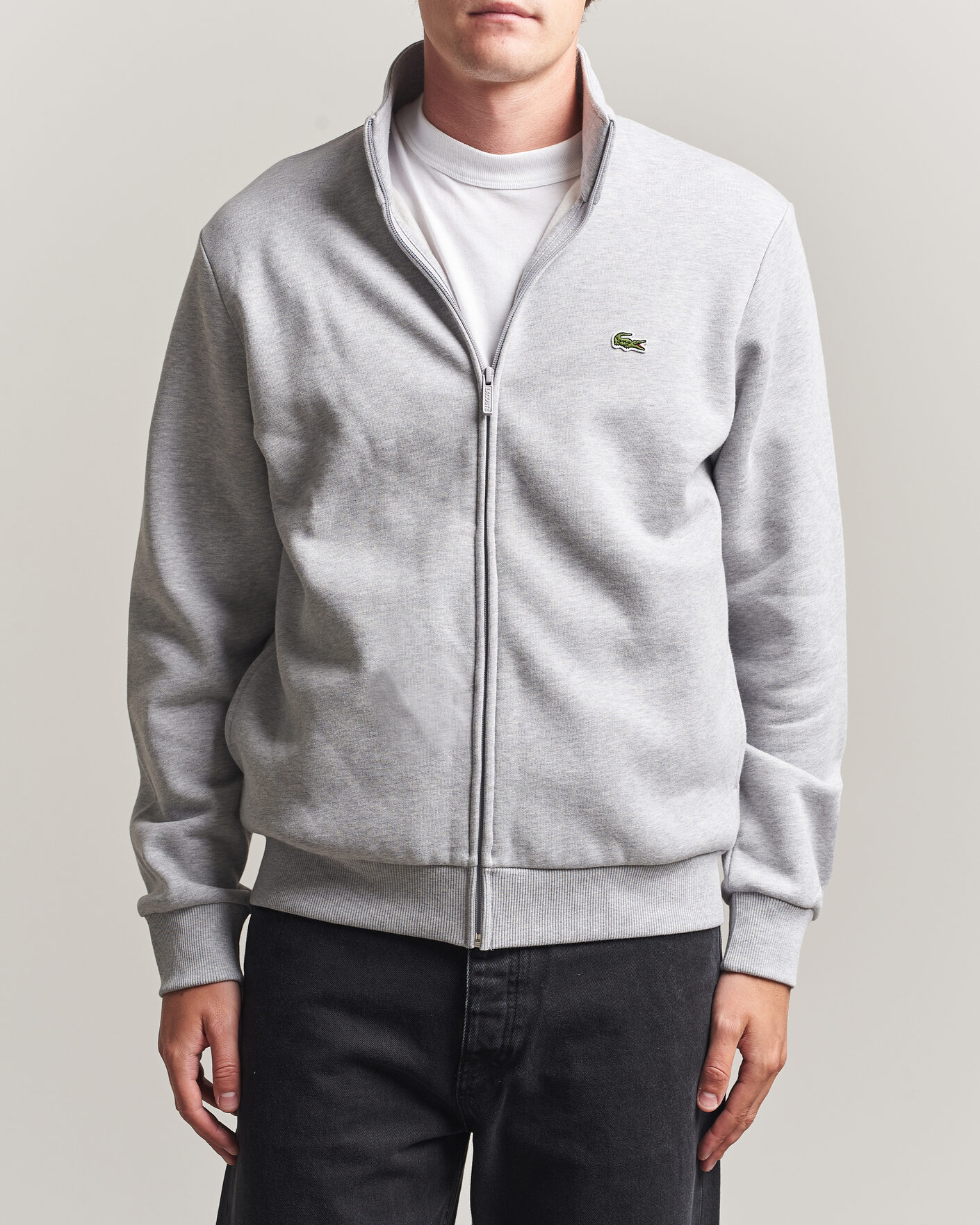 Homme | Pulls Et Tricots | Lacoste | Full Zip Sweater Silver Chine