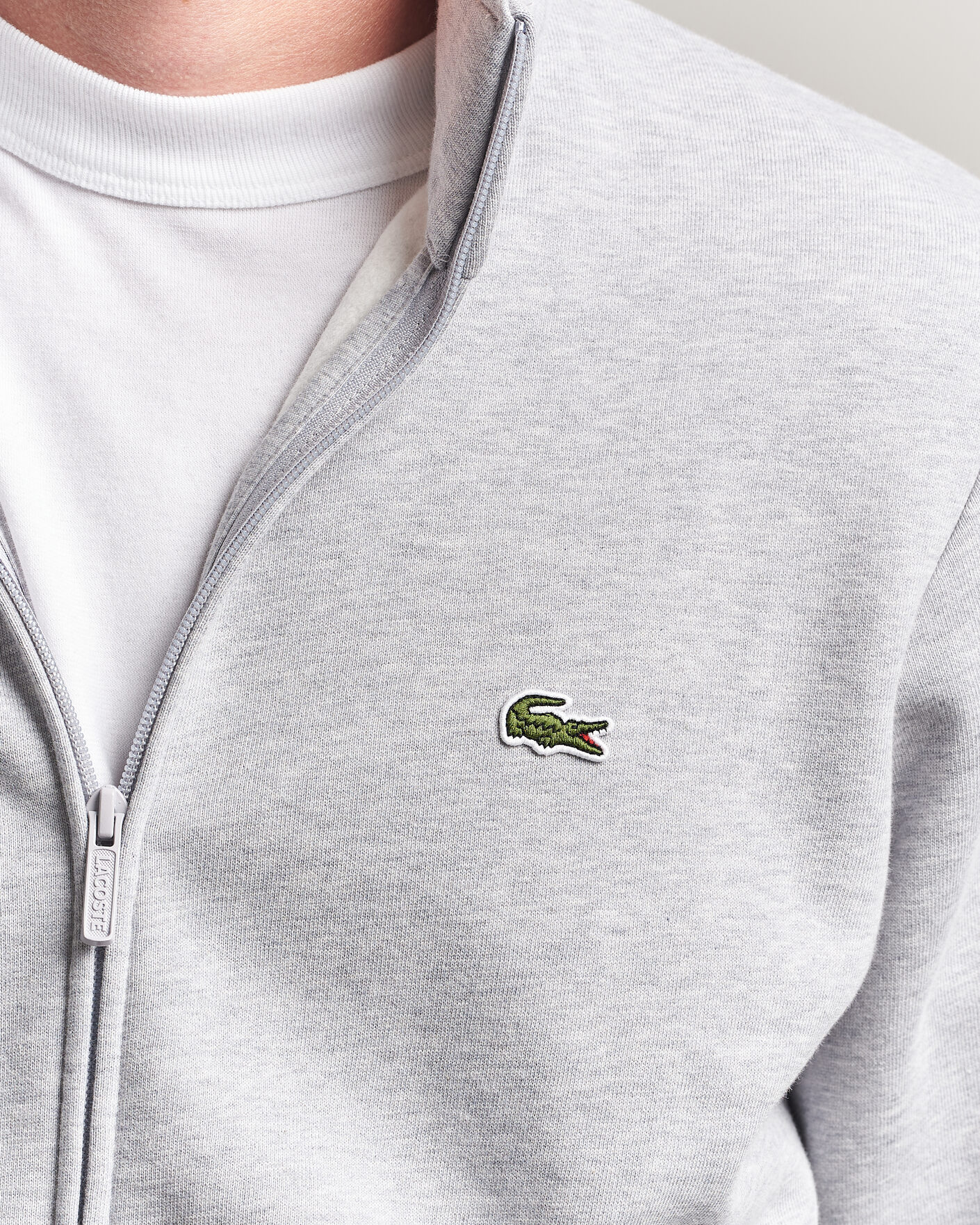 Homme | Pulls Et Tricots | Lacoste | Full Zip Sweater Silver Chine