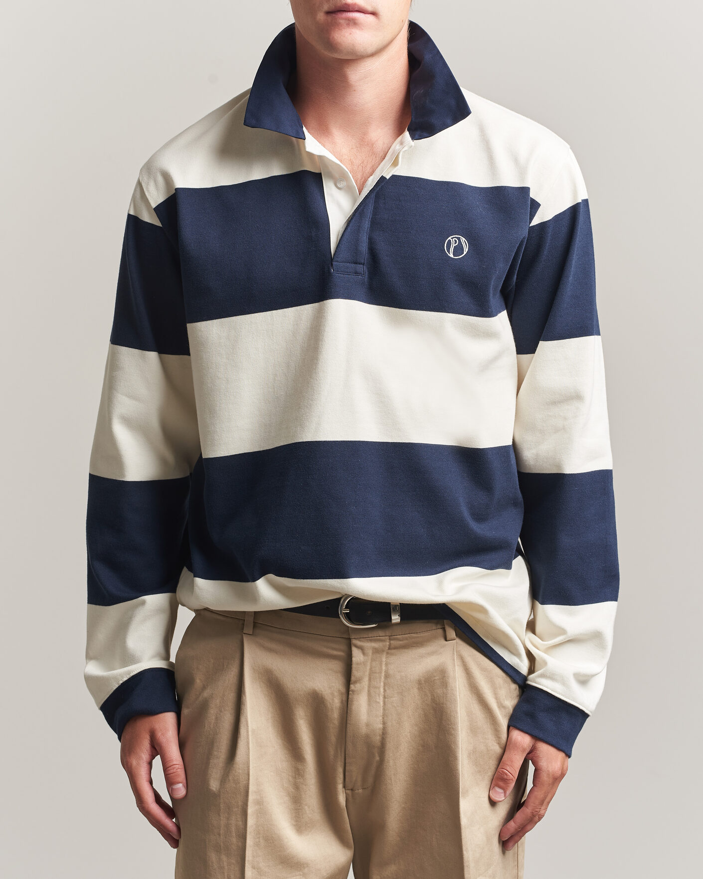 Homme | Pulls Et Tricots | Palmes | Ball Rugby Shirt Navy Stripe