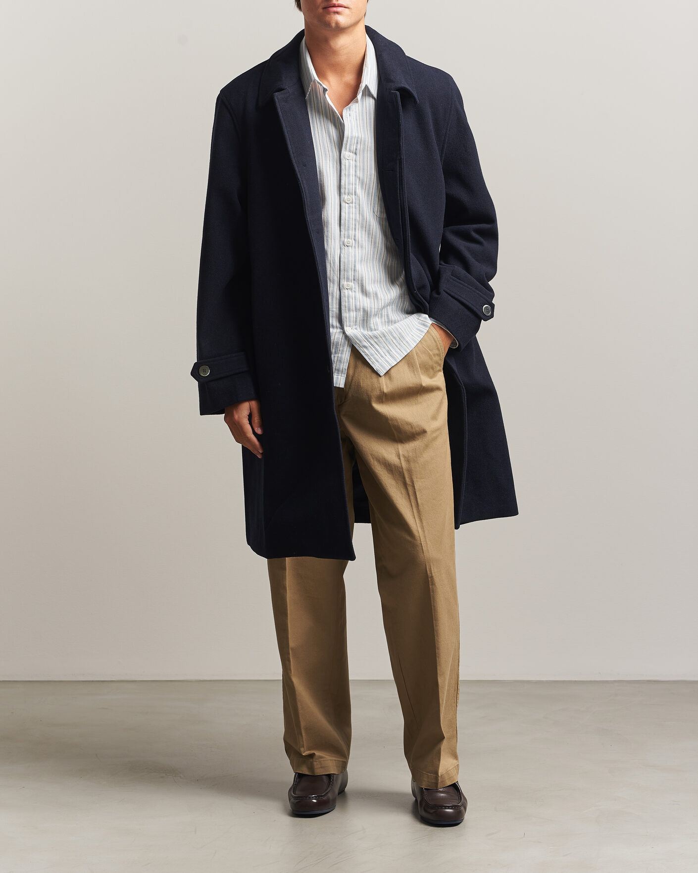 Homme | Manteaux Et Vestes | Palmes | Cedric Wool Coat Navy