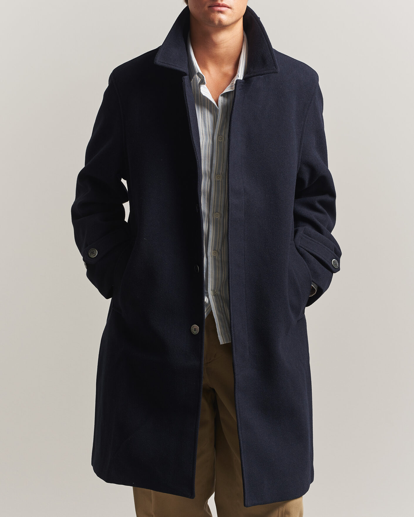 Homme | Manteaux Et Vestes | Palmes | Cedric Wool Coat Navy