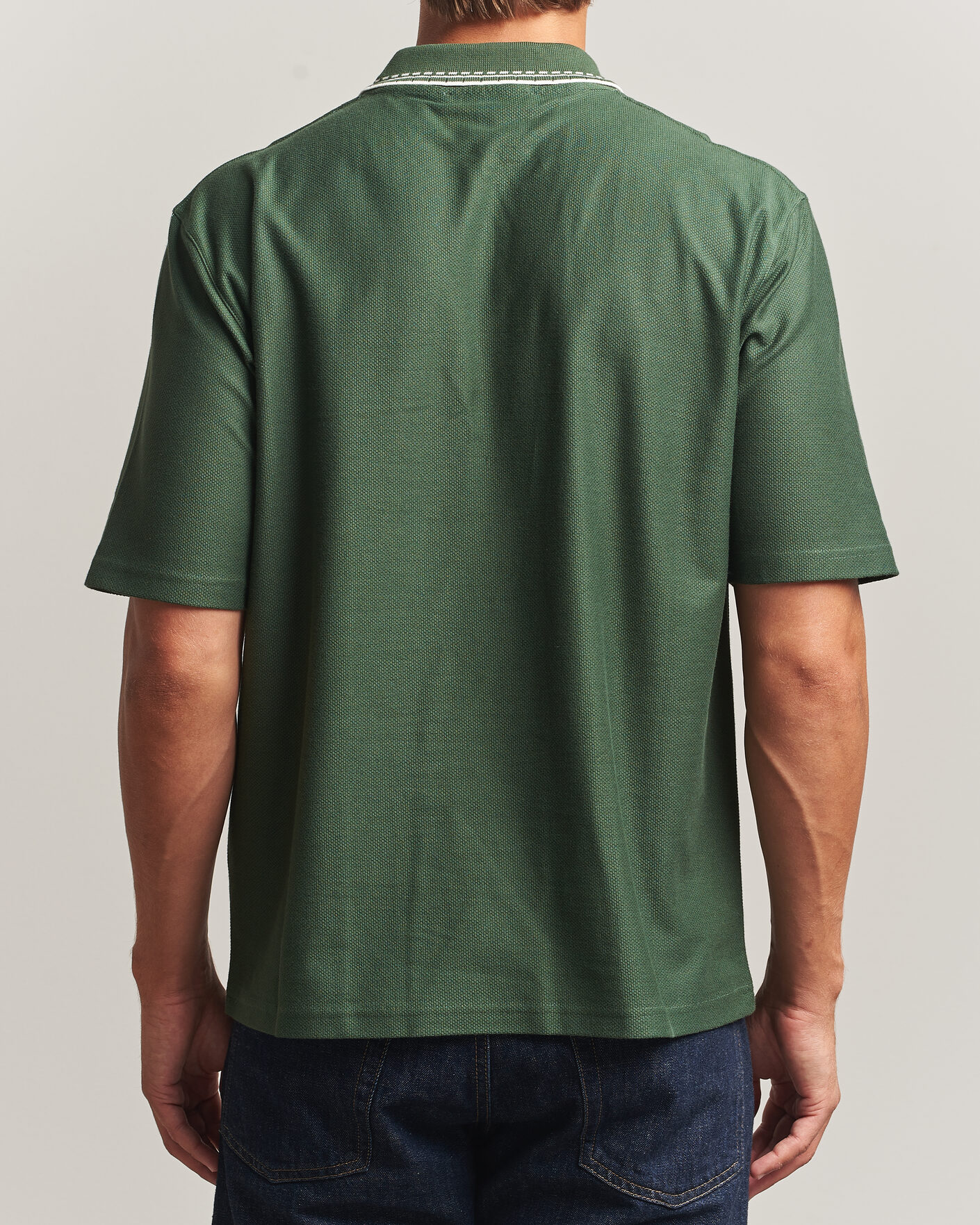 Homme | Polos | Palmes | Panel Zip Polo Green
