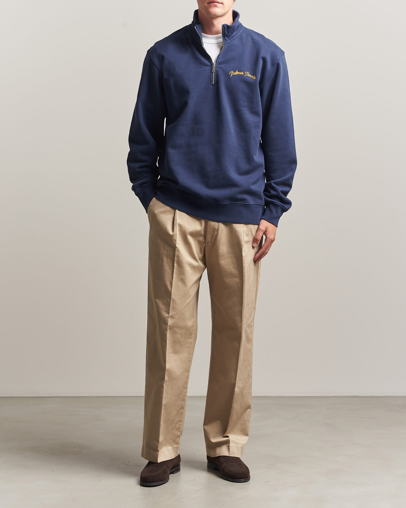 Homme | Pulls Et Tricots | Palmes | Western Zip Sweatshirt Navy