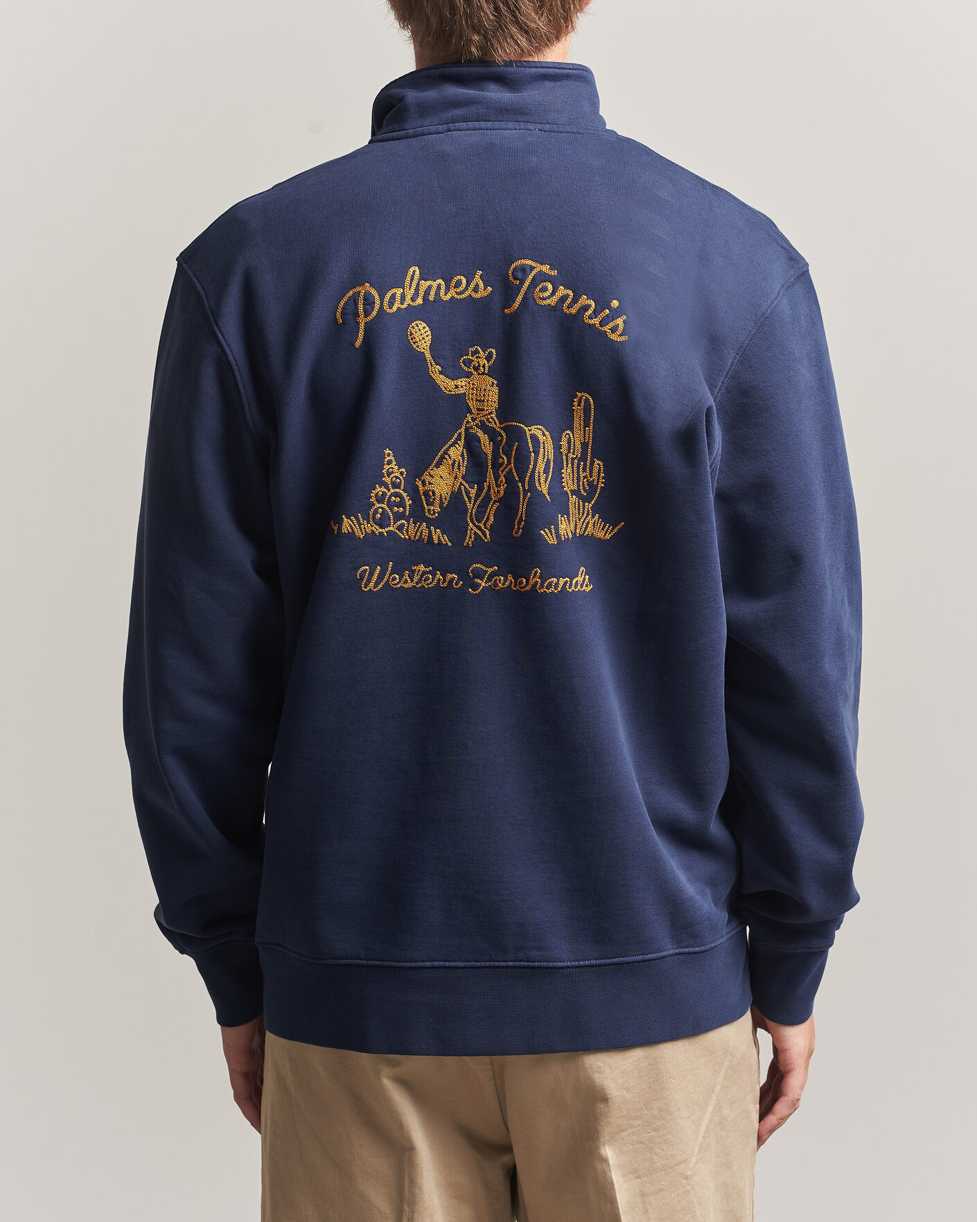 Homme | Pulls Et Tricots | Palmes | Western Zip Sweatshirt Navy