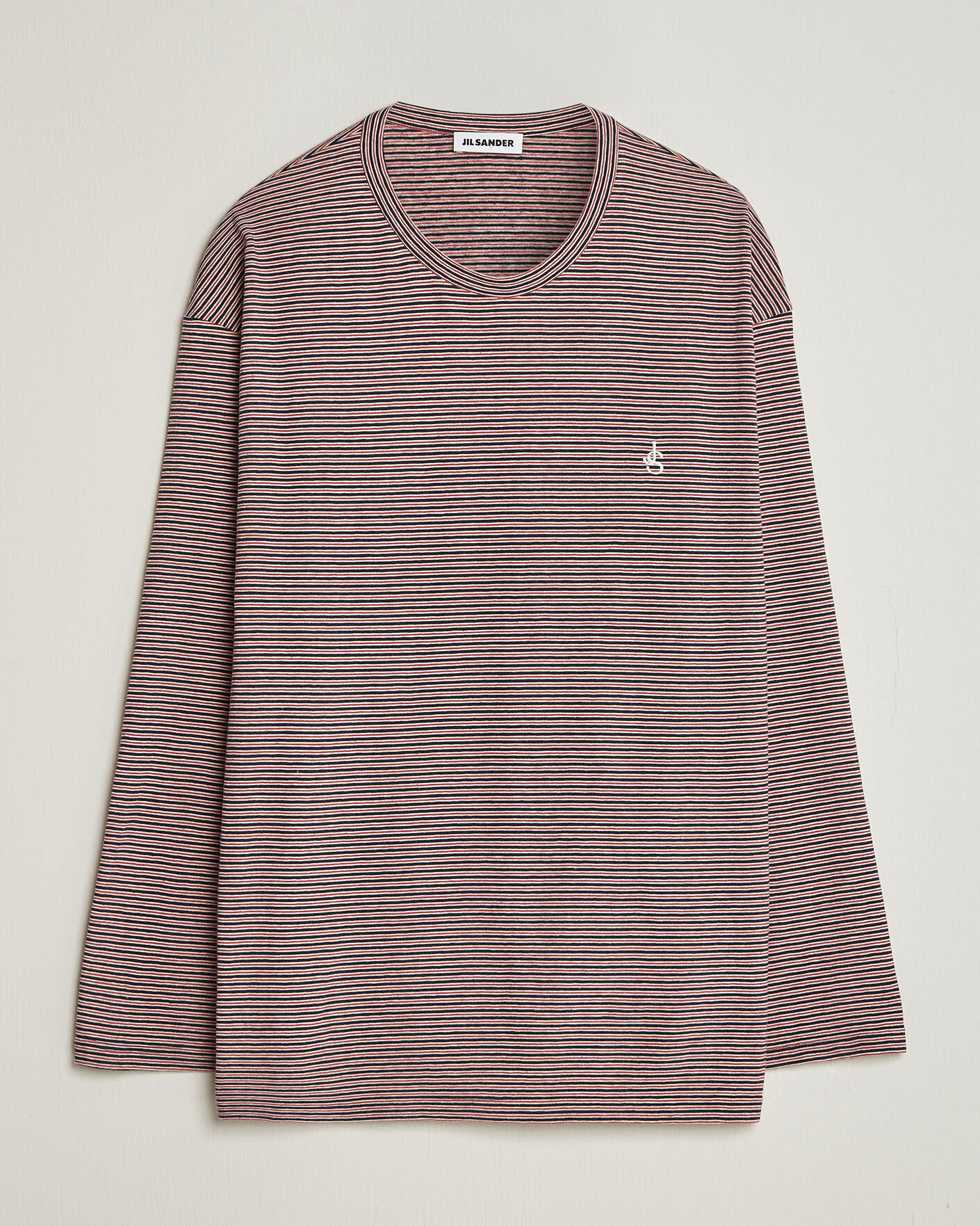 Homme | T-shirts | Jil Sander | Long Sleeve Striped T-Shirt Red