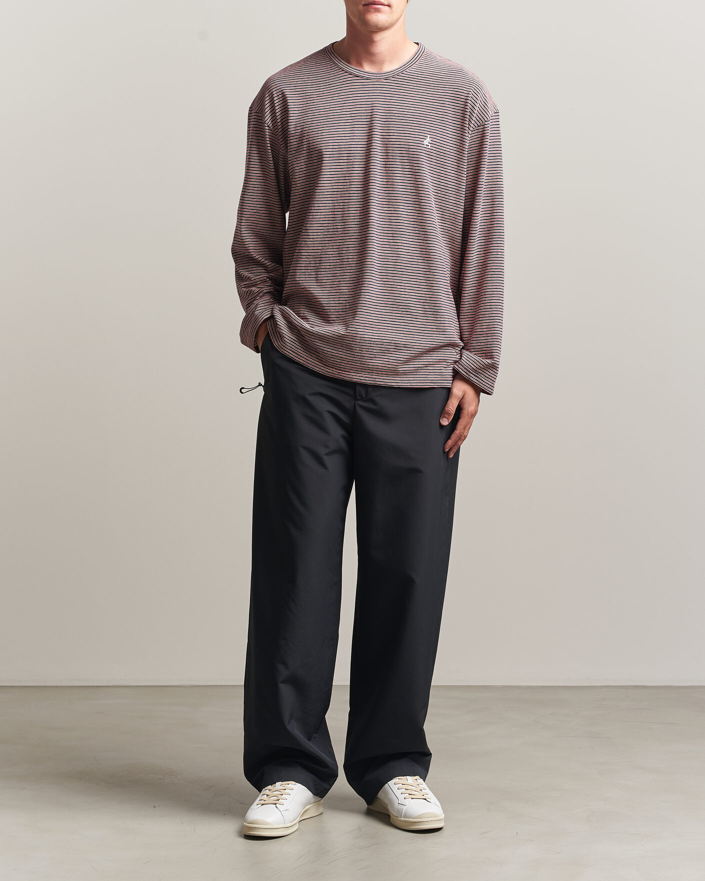 Homme | T-shirts | Jil Sander | Long Sleeve Striped T-Shirt Red