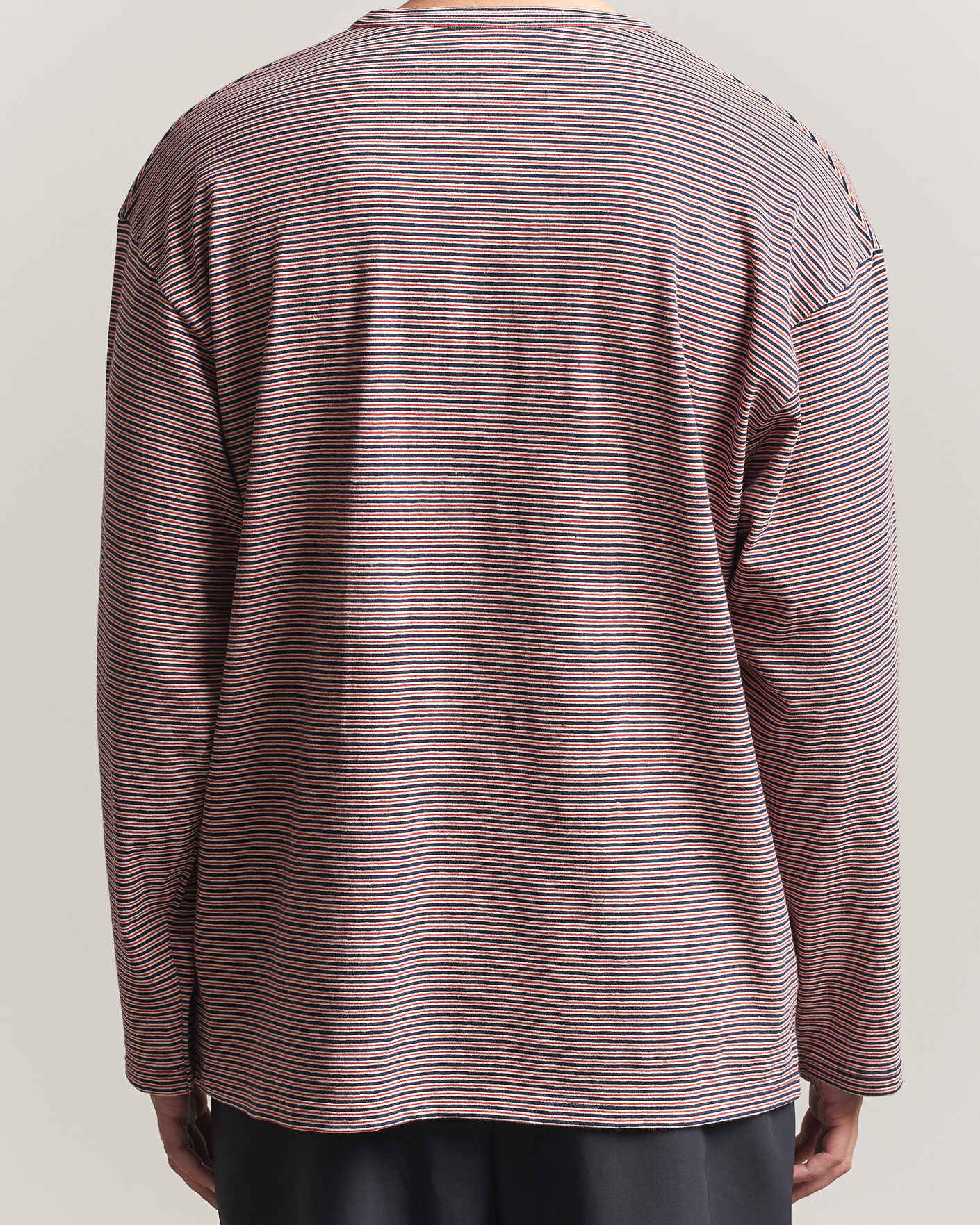 Homme | T-shirts | Jil Sander | Long Sleeve Striped T-Shirt Red