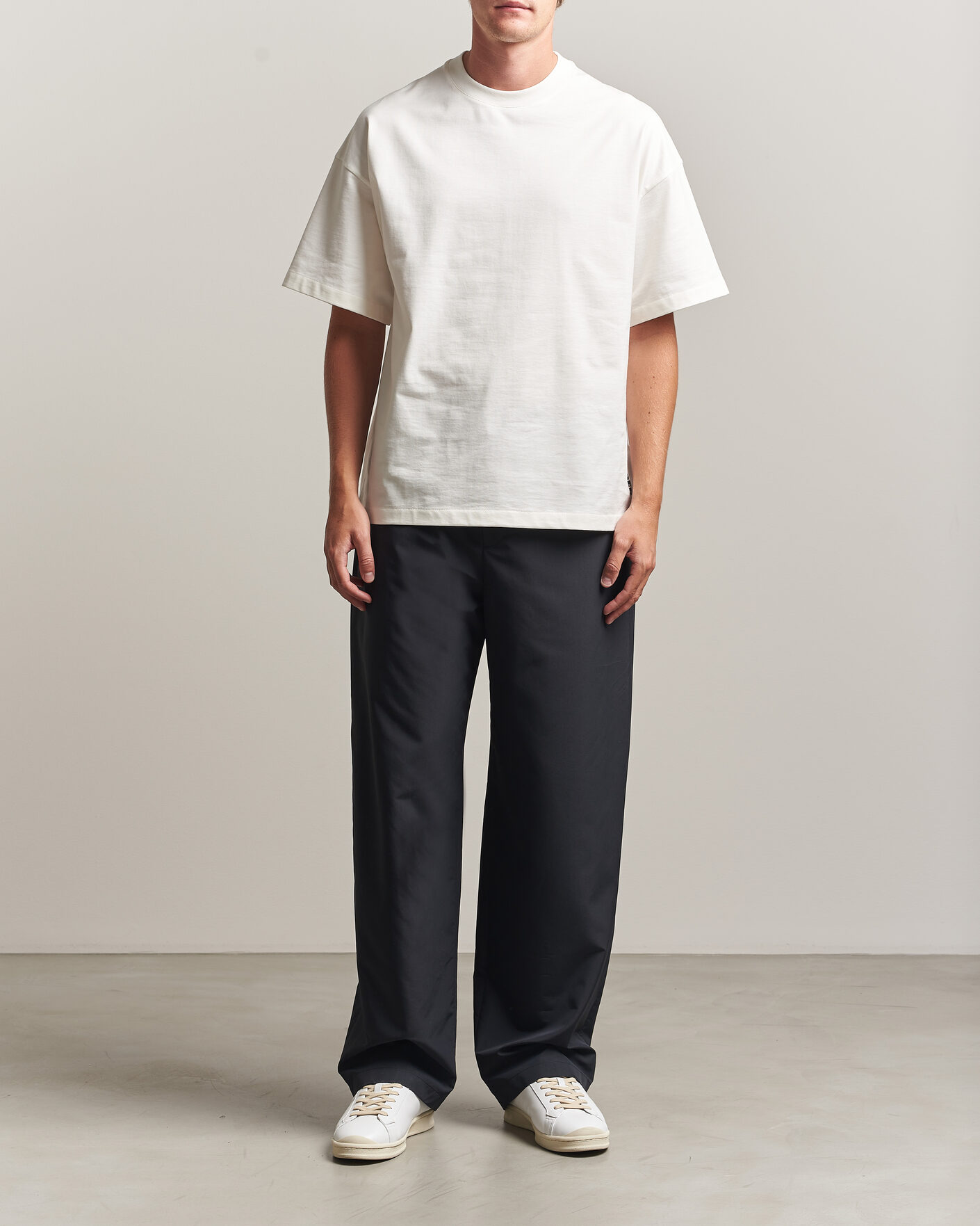 Homme | T-shirts | Jil Sander | Short Sleeve Side Logo T-Shirt Off White