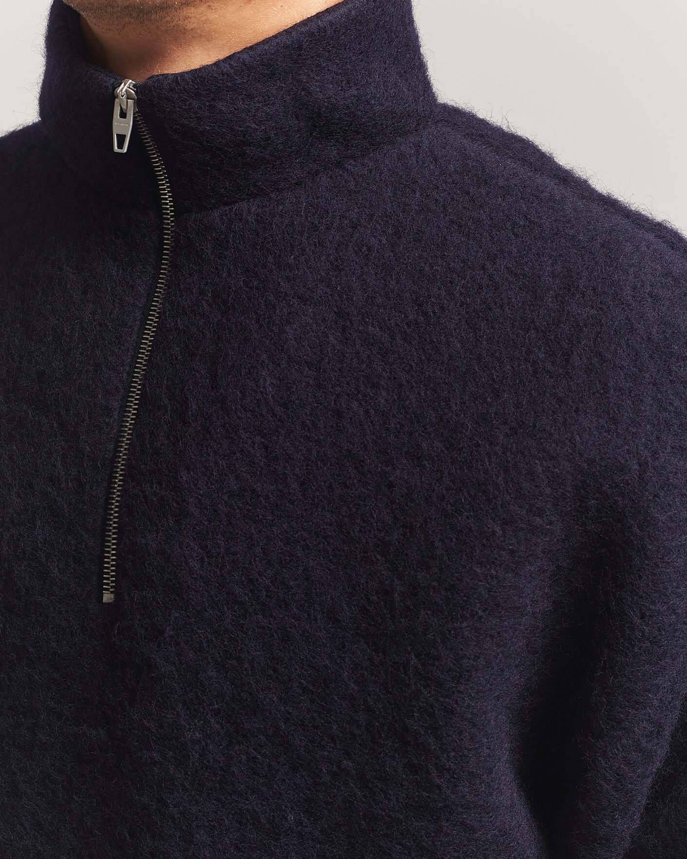 Homme | Pulls Et Tricots | Jil Sander | Half Zip Fleece Sweater Navy