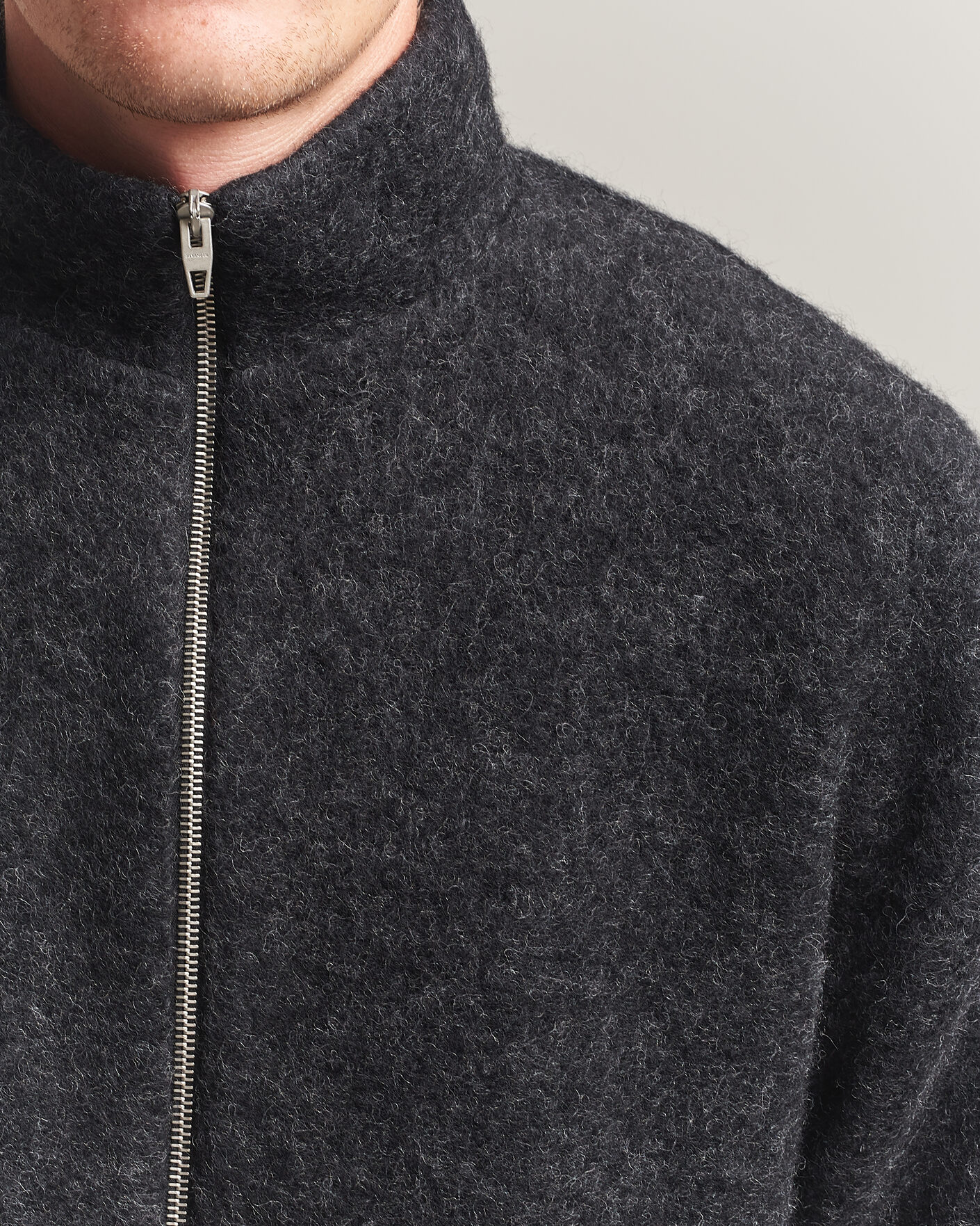 Homme | Manteaux Et Vestes | Jil Sander | Full Zip Fleece Jacket Charcoal