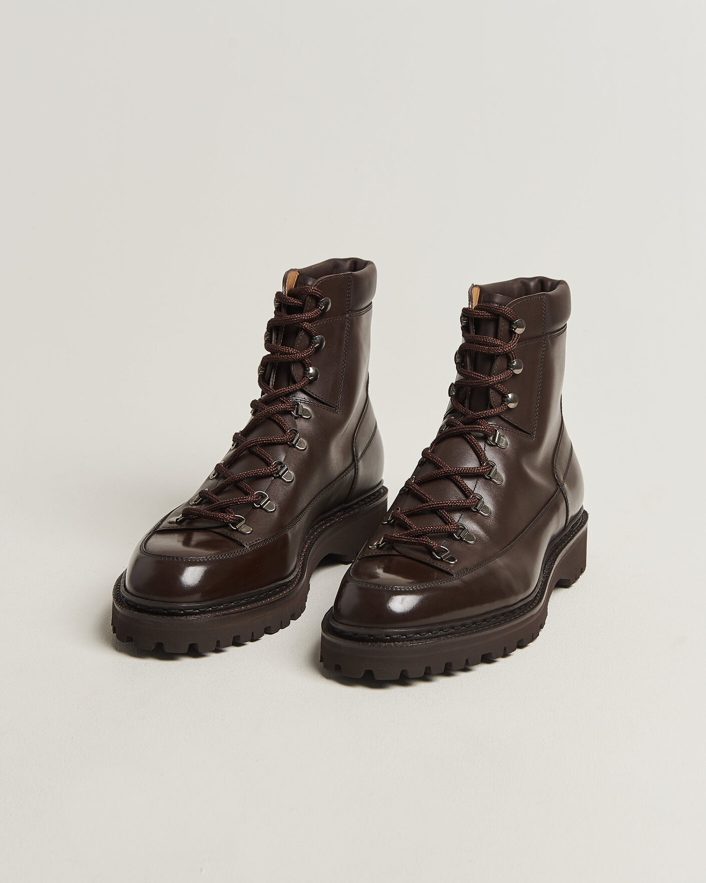 Homme | Bottes | John Lobb | Sommet Lace Up Boots Dark Brown Calf