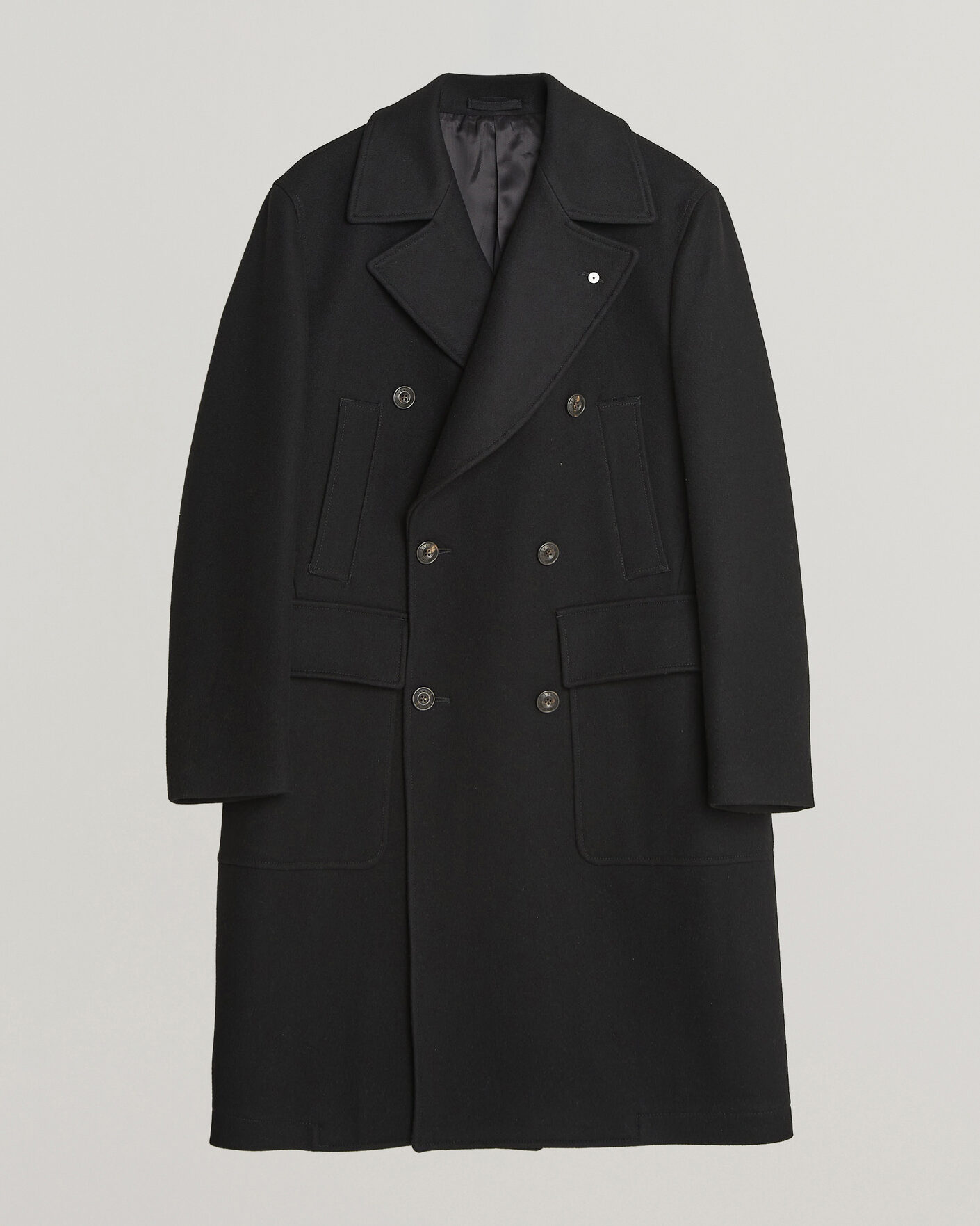 Homme | Manteaux Et Vestes | L.B.M. 1911 | Double Breasted Wool/Cashmere Coat Black