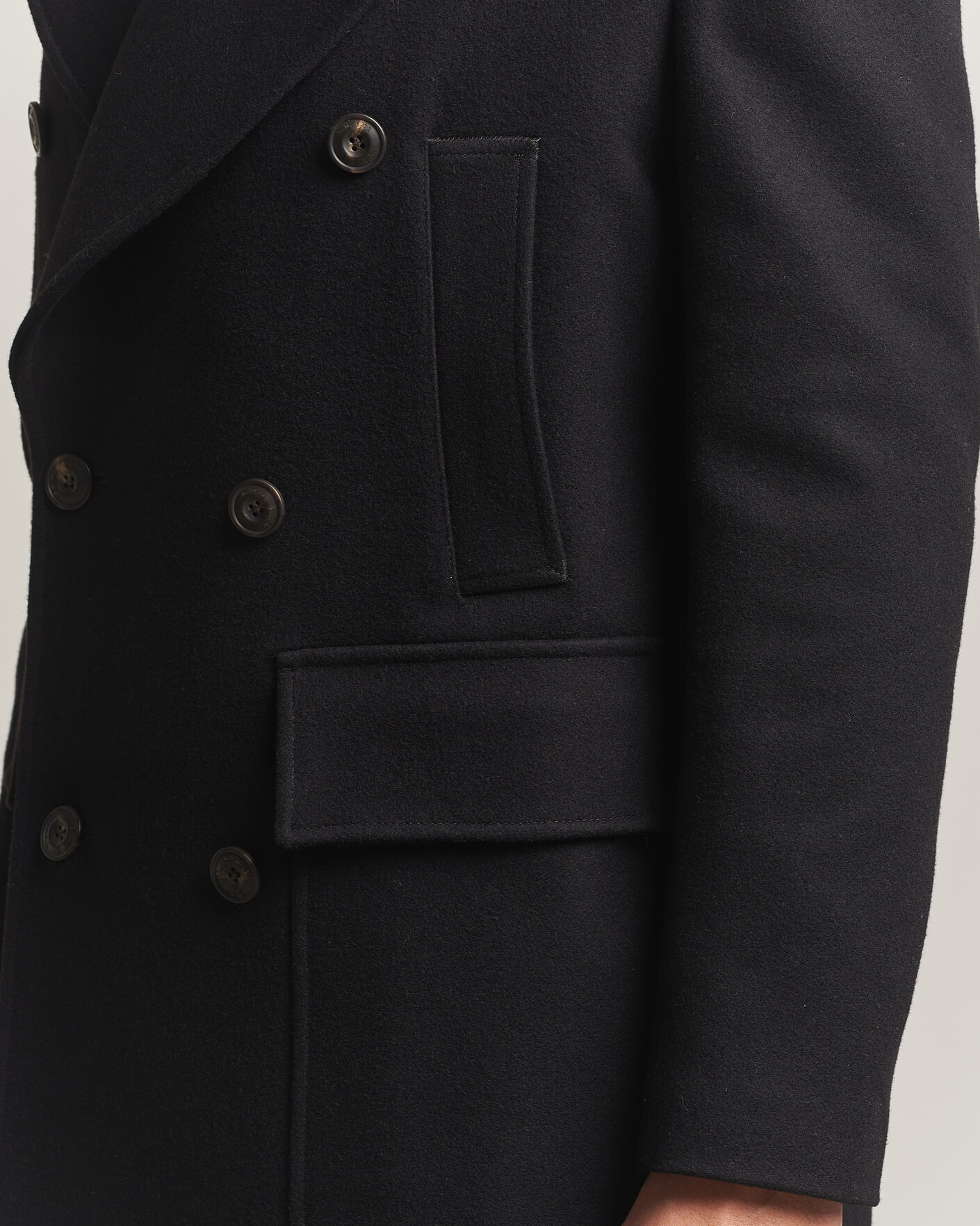 Homme | Manteaux Et Vestes | L.B.M. 1911 | Double Breasted Wool/Cashmere Coat Black