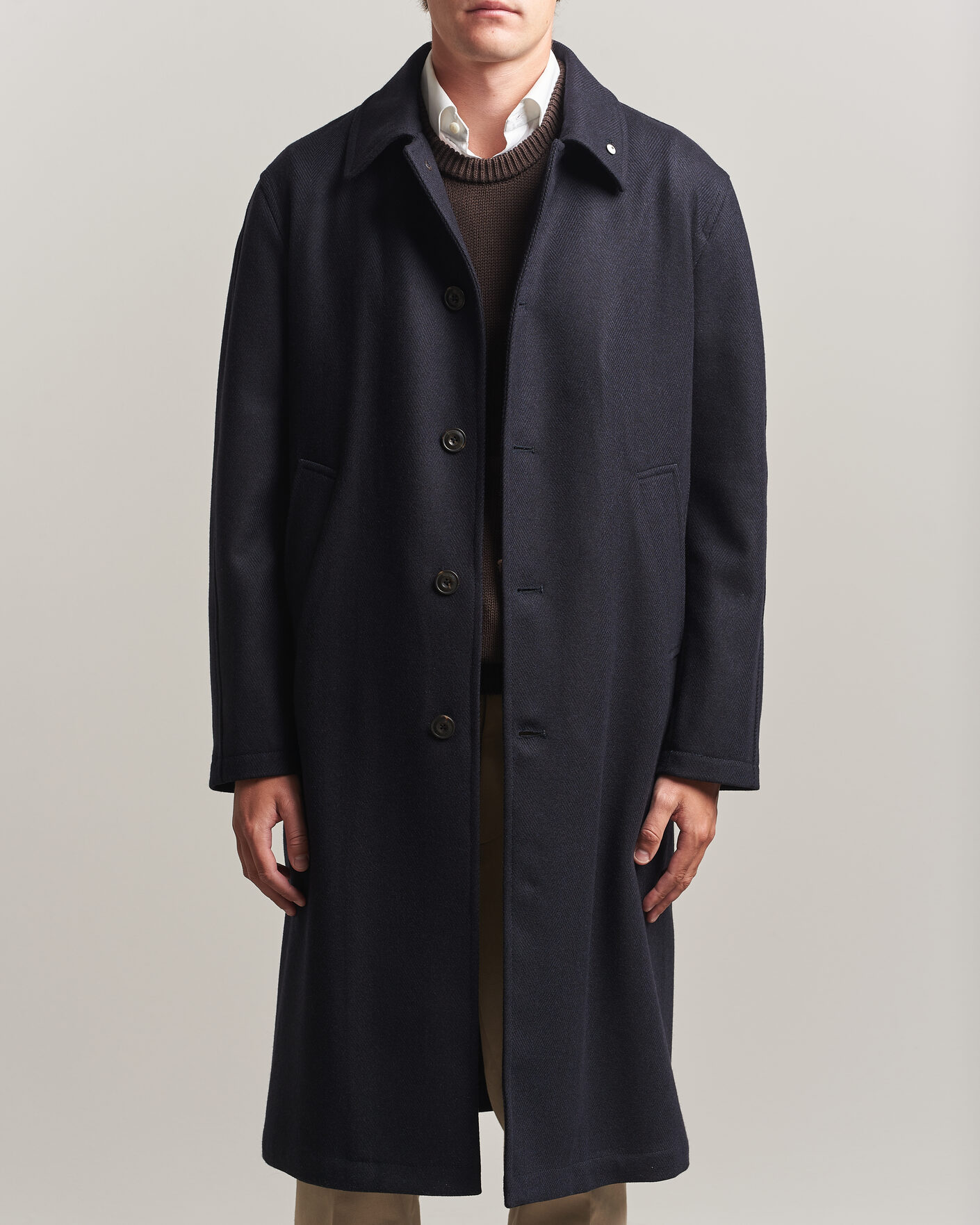 Homme | Manteaux Et Vestes | L.B.M. 1911 | Wool/Cashmere Raglan Coat Navy