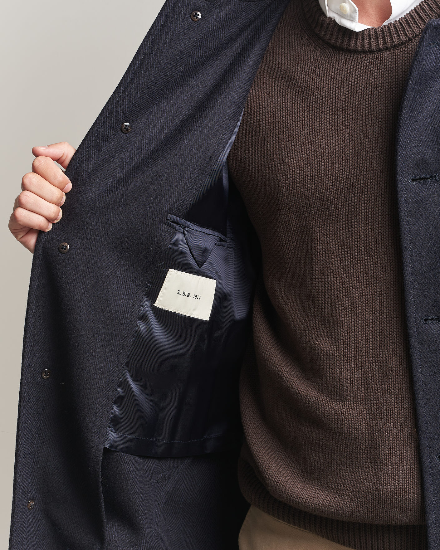 Homme | Manteaux Et Vestes | L.B.M. 1911 | Wool/Cashmere Raglan Coat Navy