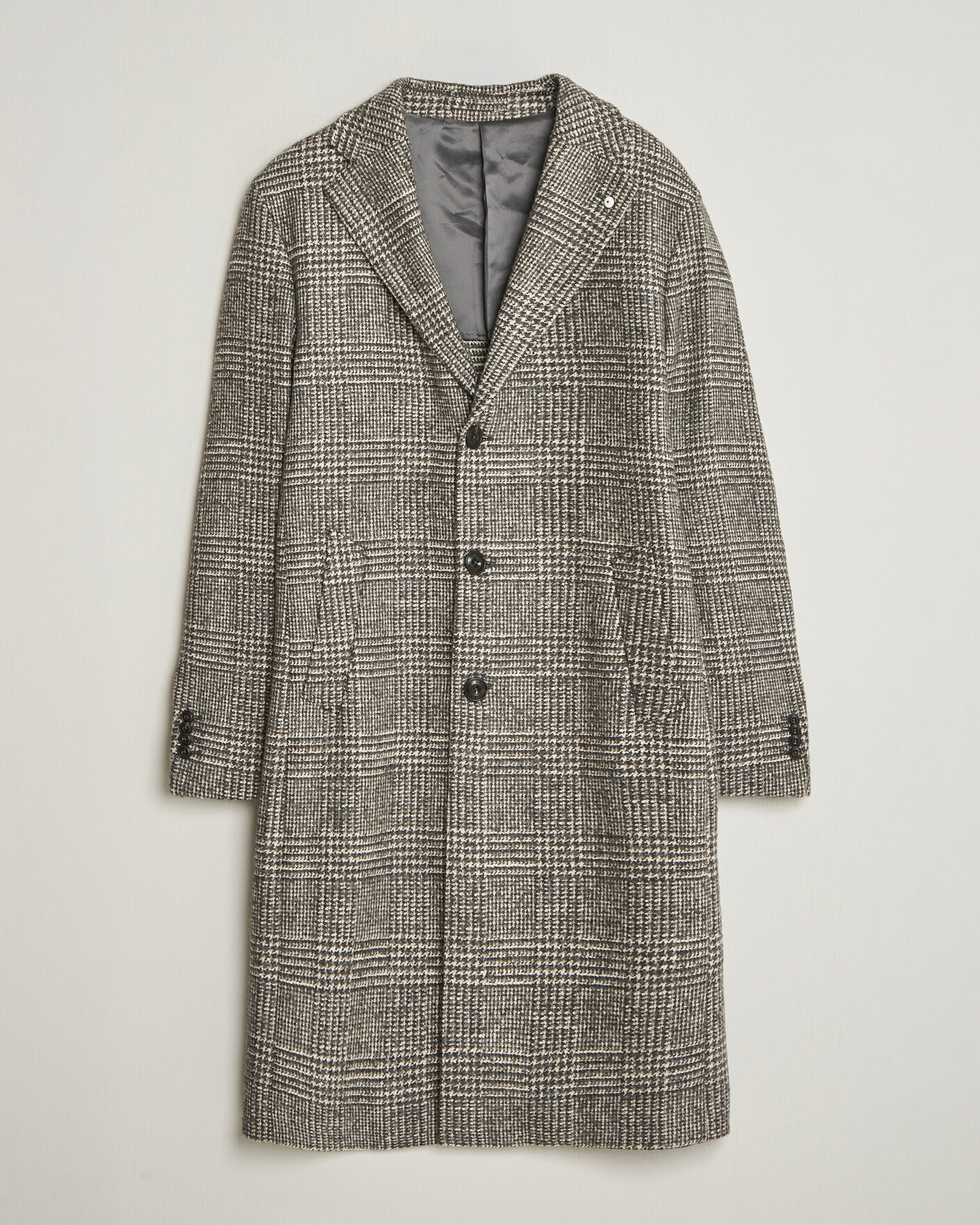 Homme | Manteaux Et Vestes | L.B.M. 1911 | Checked Wool Coat Grey