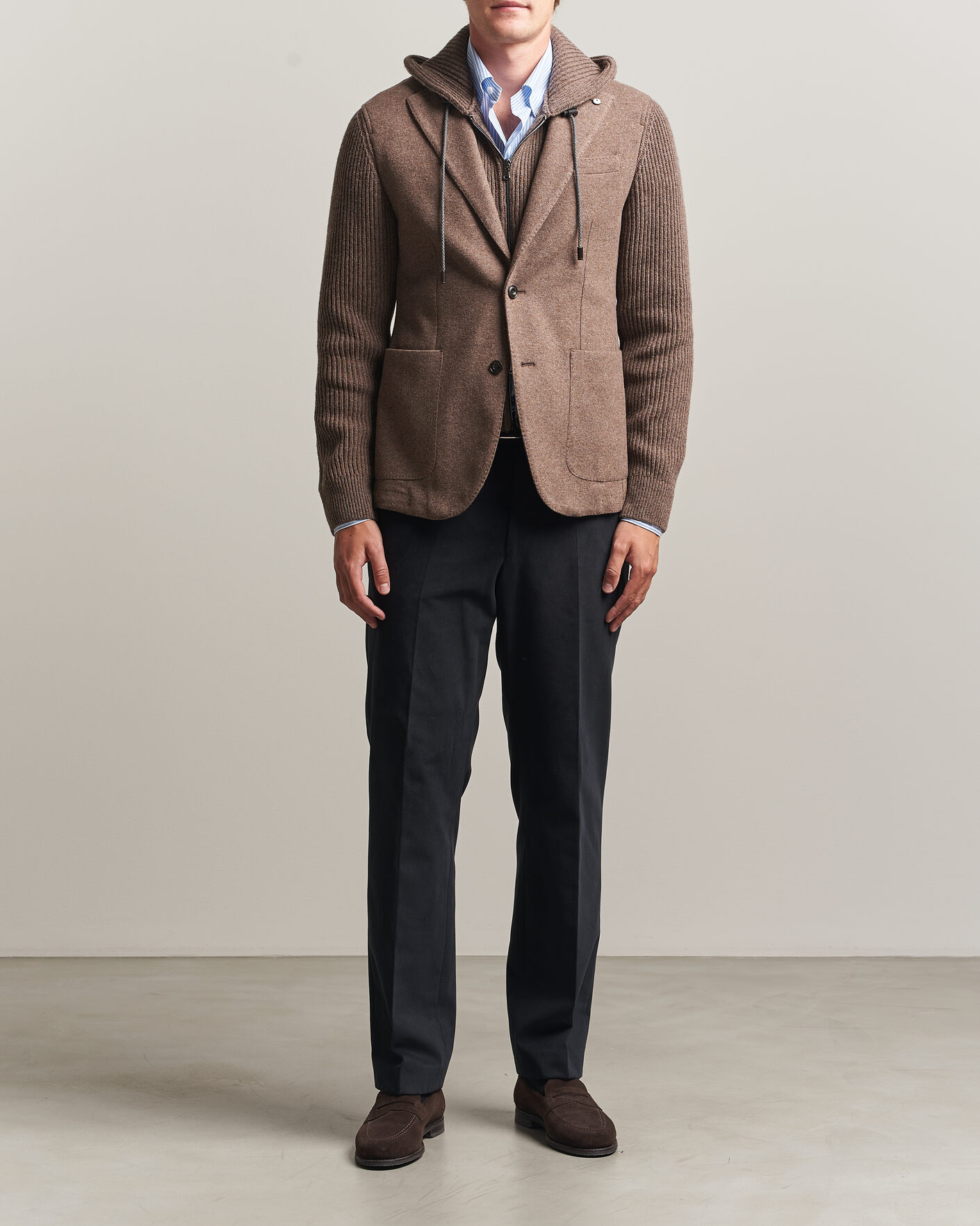Homme | Blazers | L.B.M. 1911 | Ivan Hybrid Wool Blazer Brown