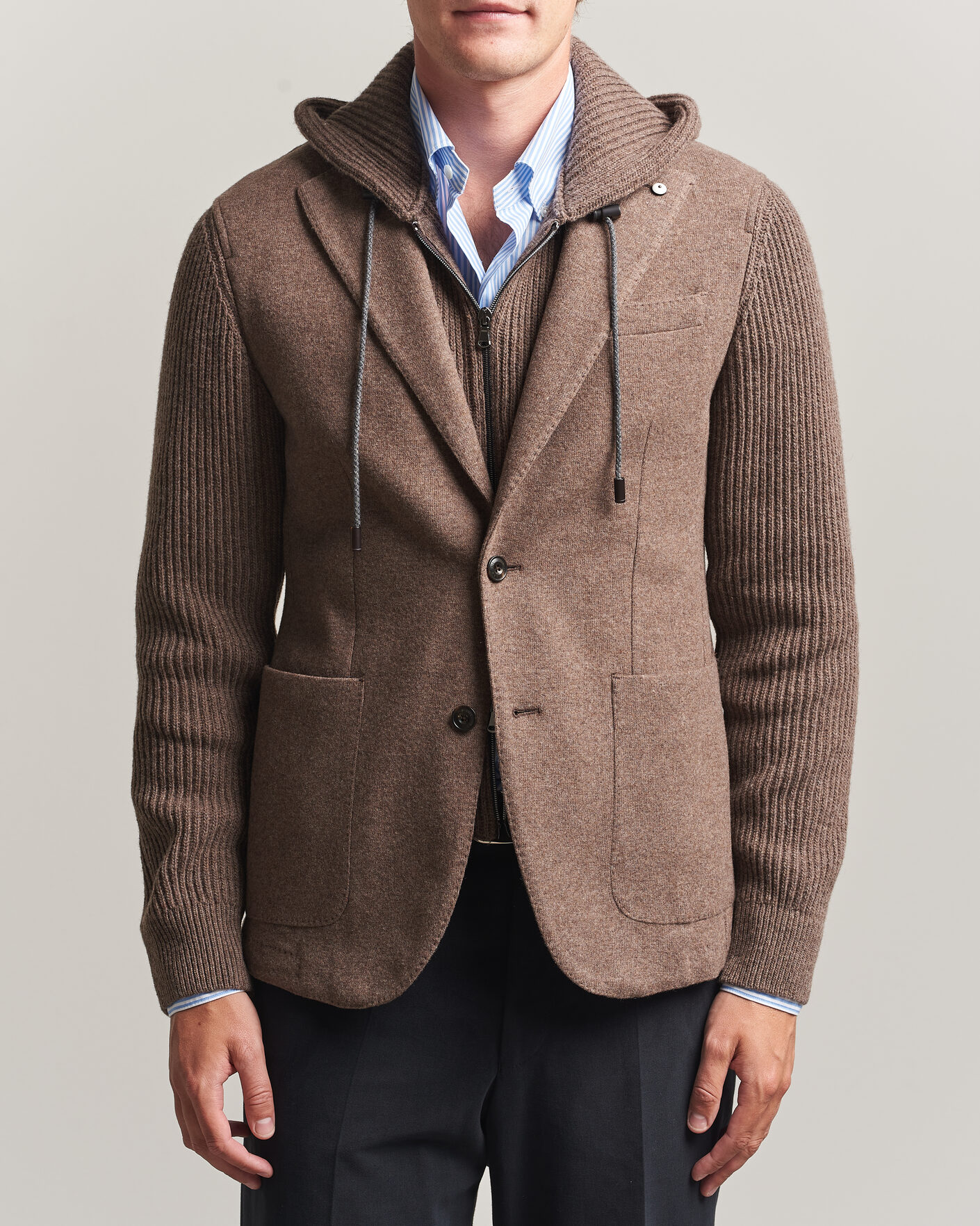 Homme | Blazers | L.B.M. 1911 | Ivan Hybrid Wool Blazer Brown