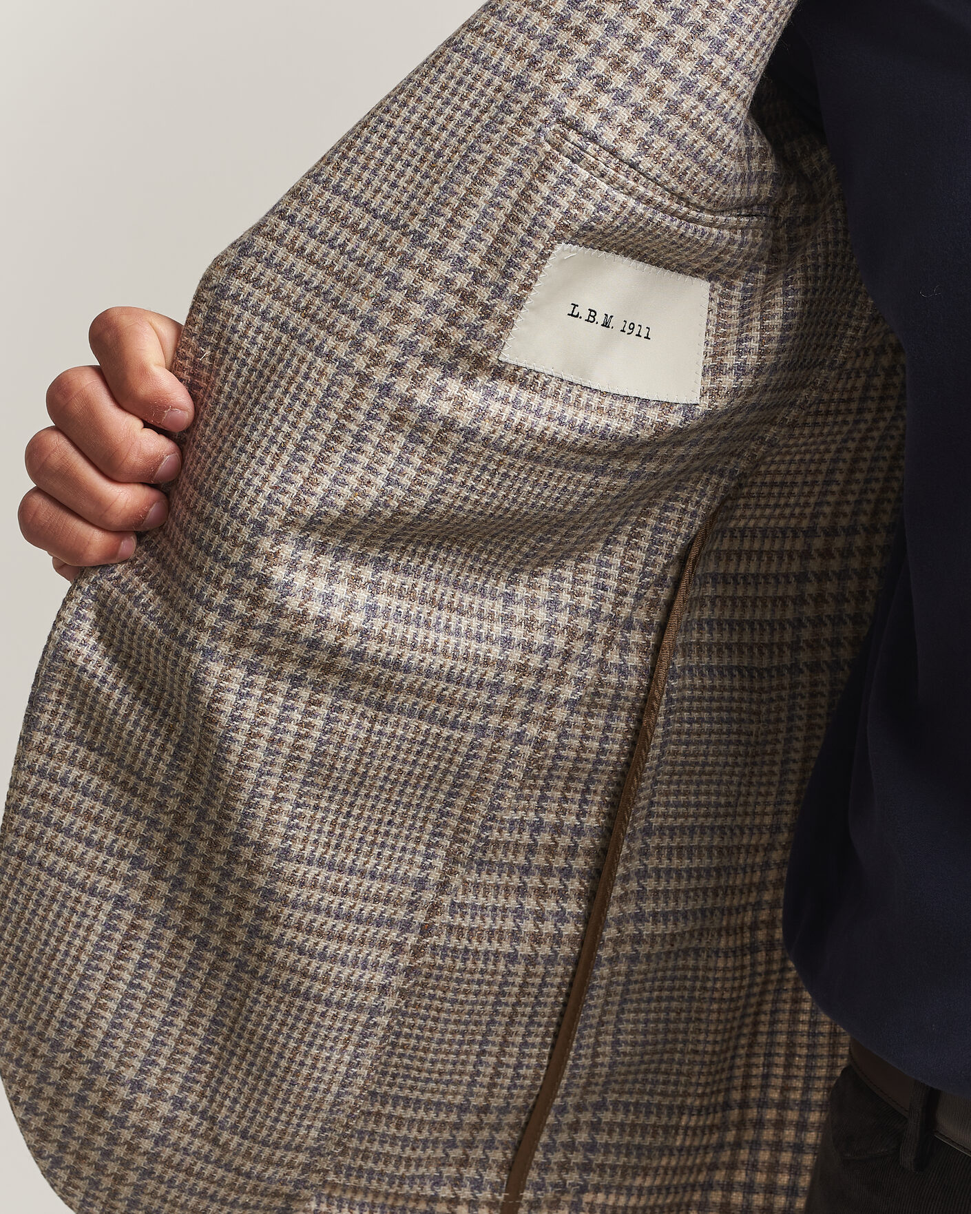 Homme | Blazers | L.B.M. 1911 | Jack Regular Check Wool/Cashmere/Silk Blazer Brown