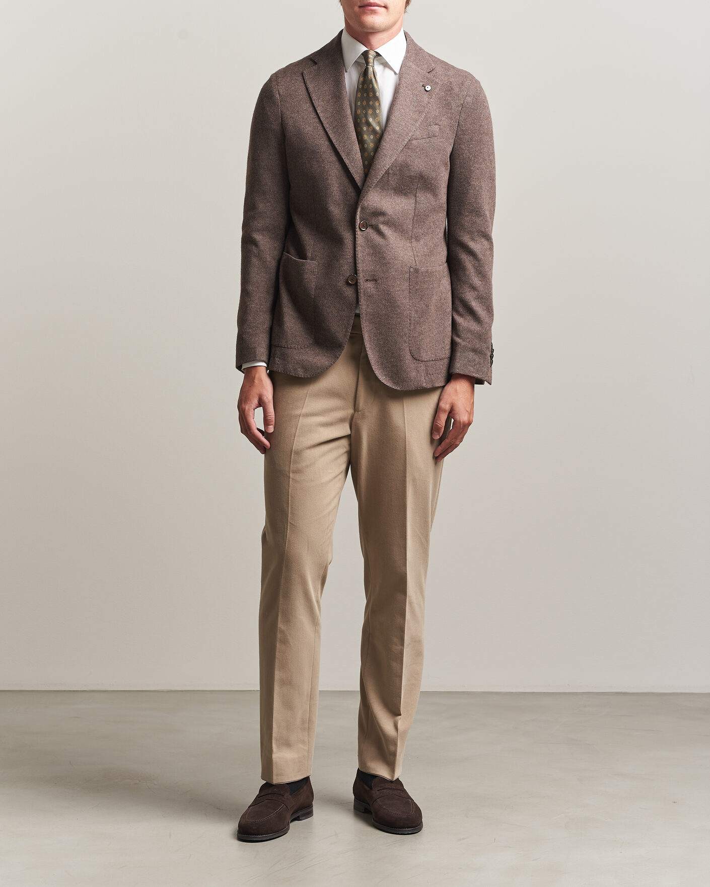 Homme | Blazers | L.B.M. 1911 | Jack Knitted Cashmere Mix Blazer Brown