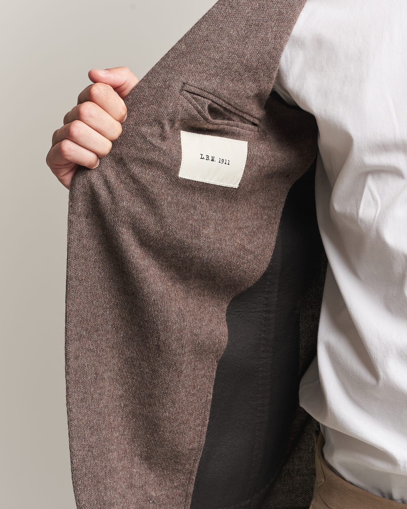 Homme | Blazers | L.B.M. 1911 | Jack Knitted Cashmere Mix Blazer Brown
