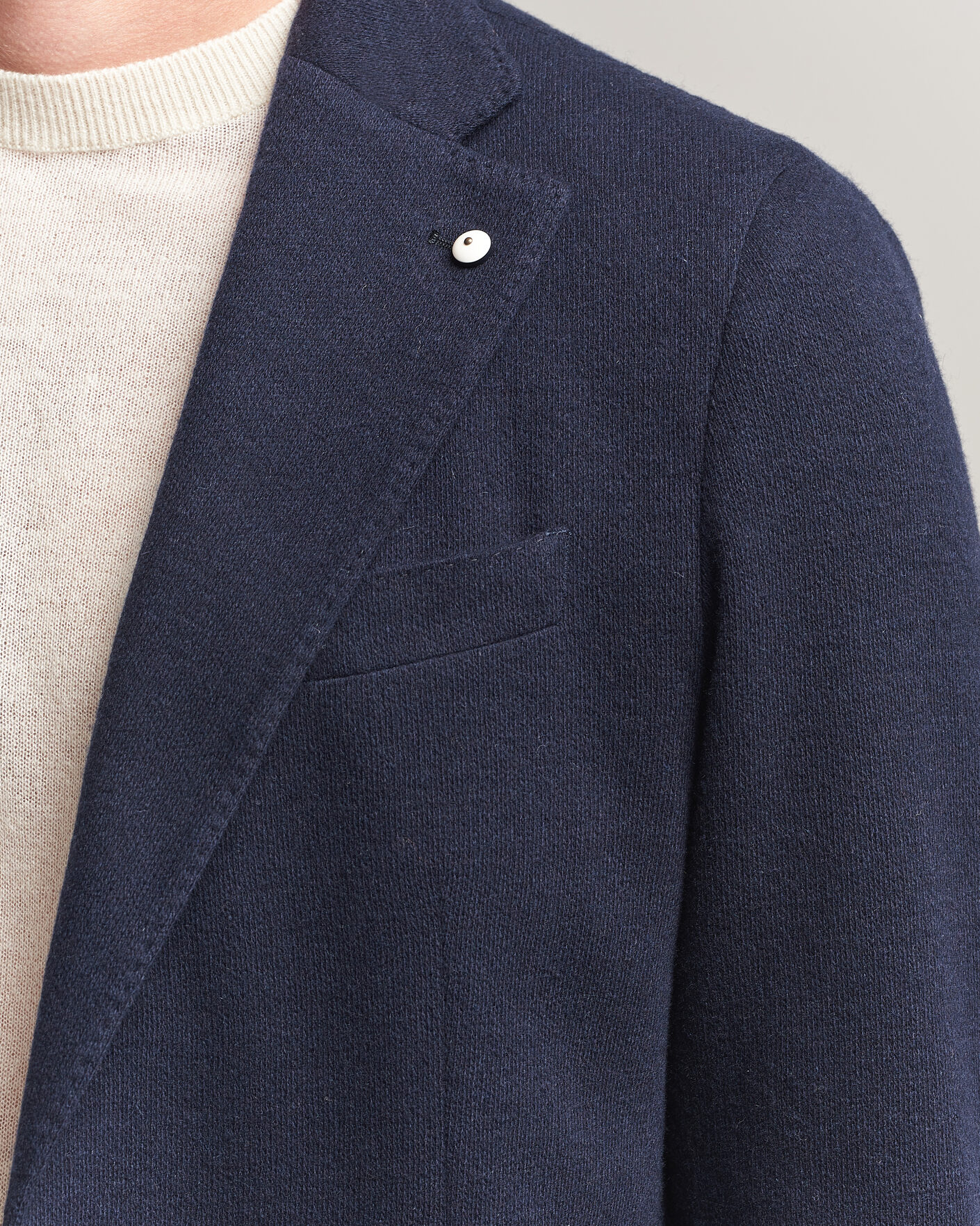 Homme | Blazers | L.B.M. 1911 | Jack Knitted Cashmere Mix Blazer Navy