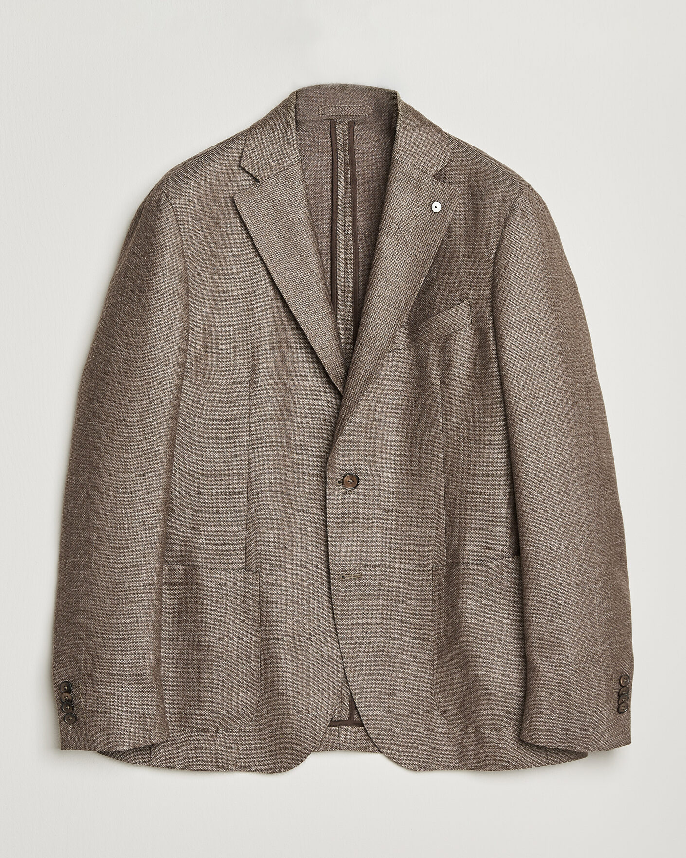 Homme | Blazers | L.B.M. 1911 | Jack Wool/Silk Hopsack Blazer Brown